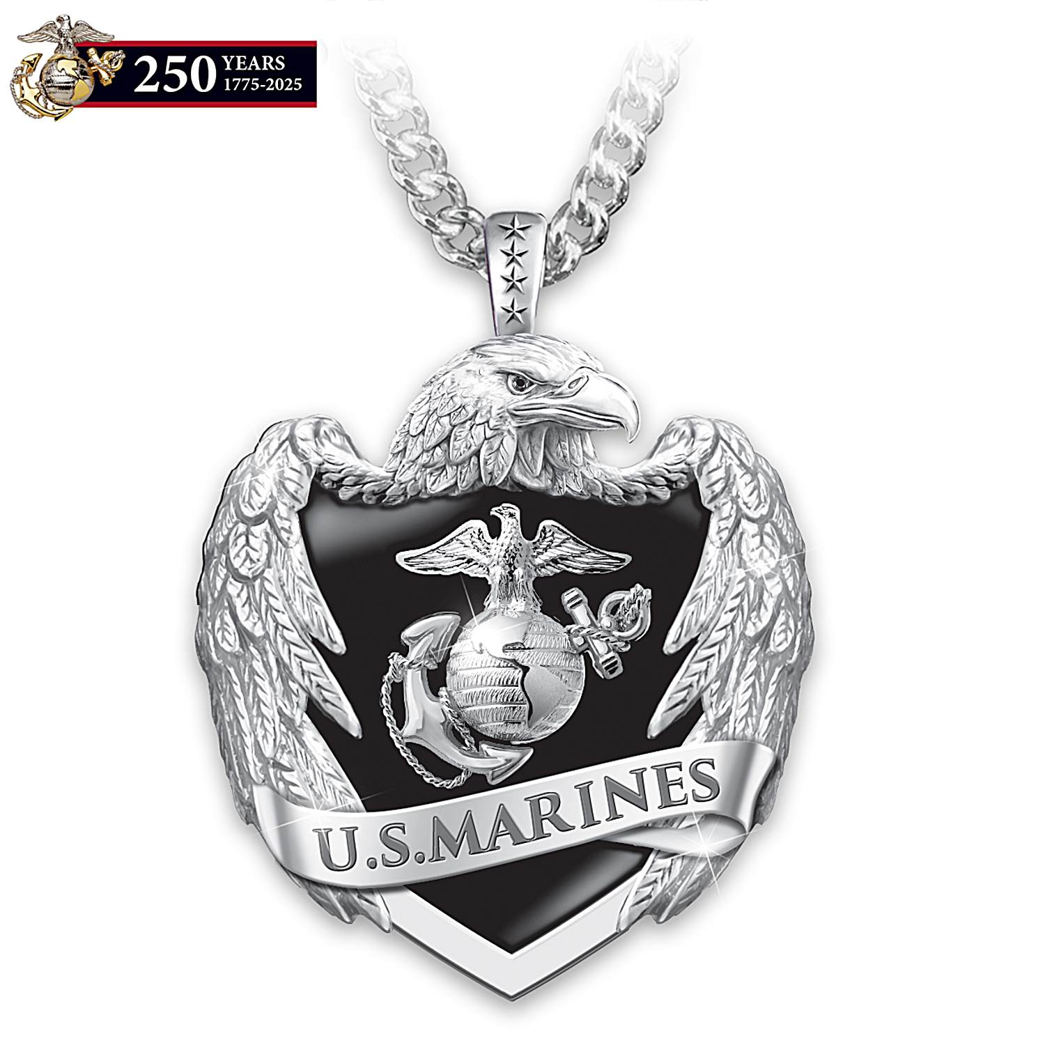 Marine corps mens necklace on sale