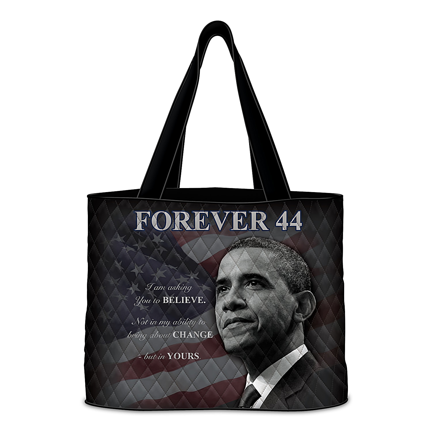 【大特価!!】 Forever 44 Bag Tote Quilted Obama Barack President 洋書