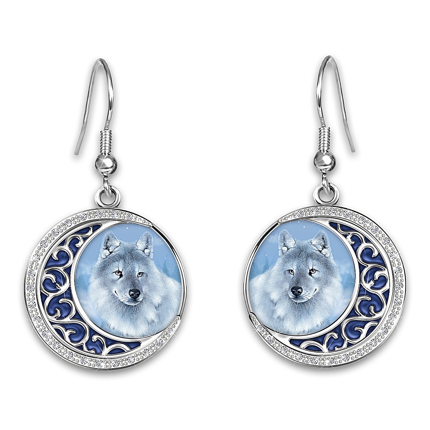 Sterling silver wolf earrings new arrivals