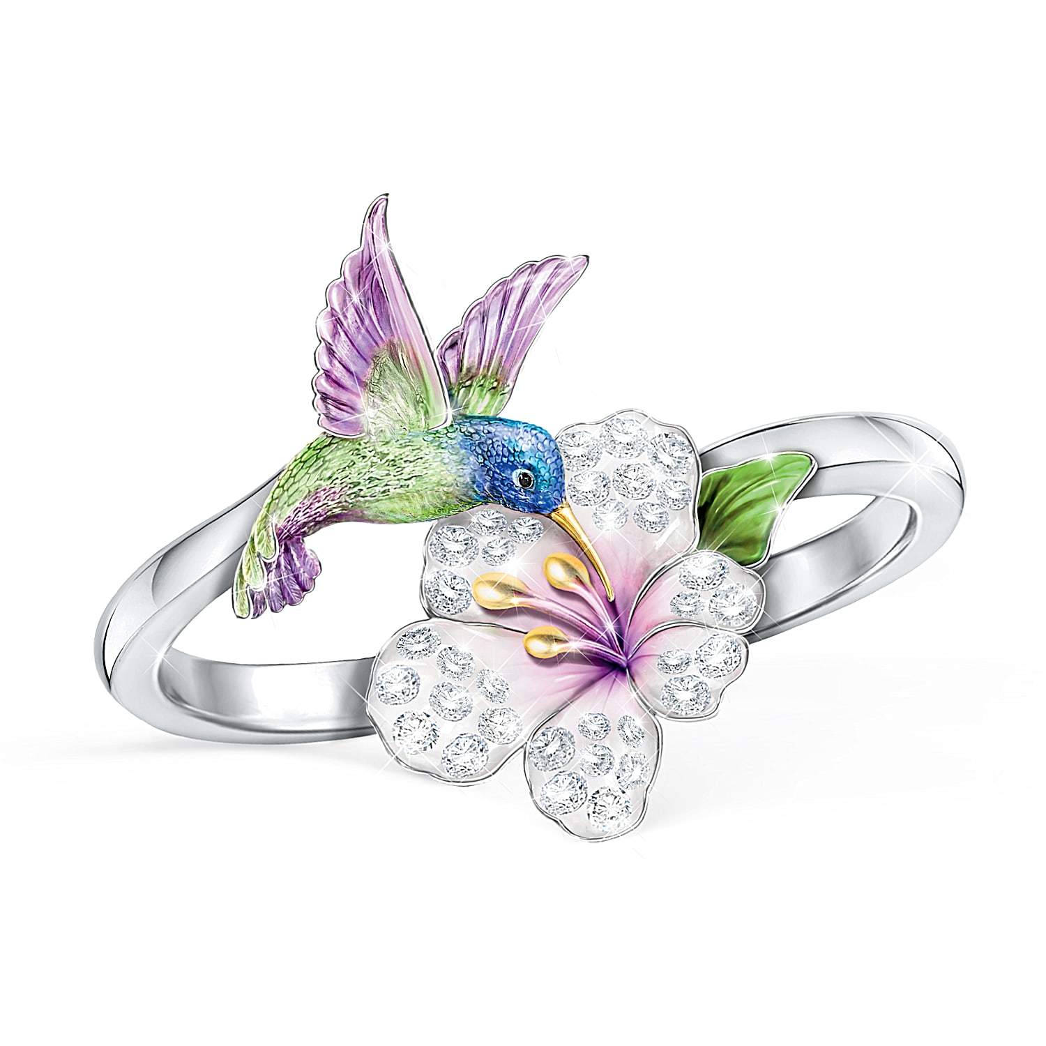 Lena Liu Enchanted Beauty Sterling Silver-Plated Ring With