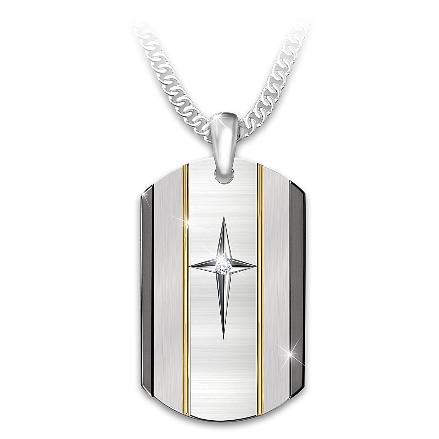 Grandson Dog Tag Necklace God Is Near Pendant