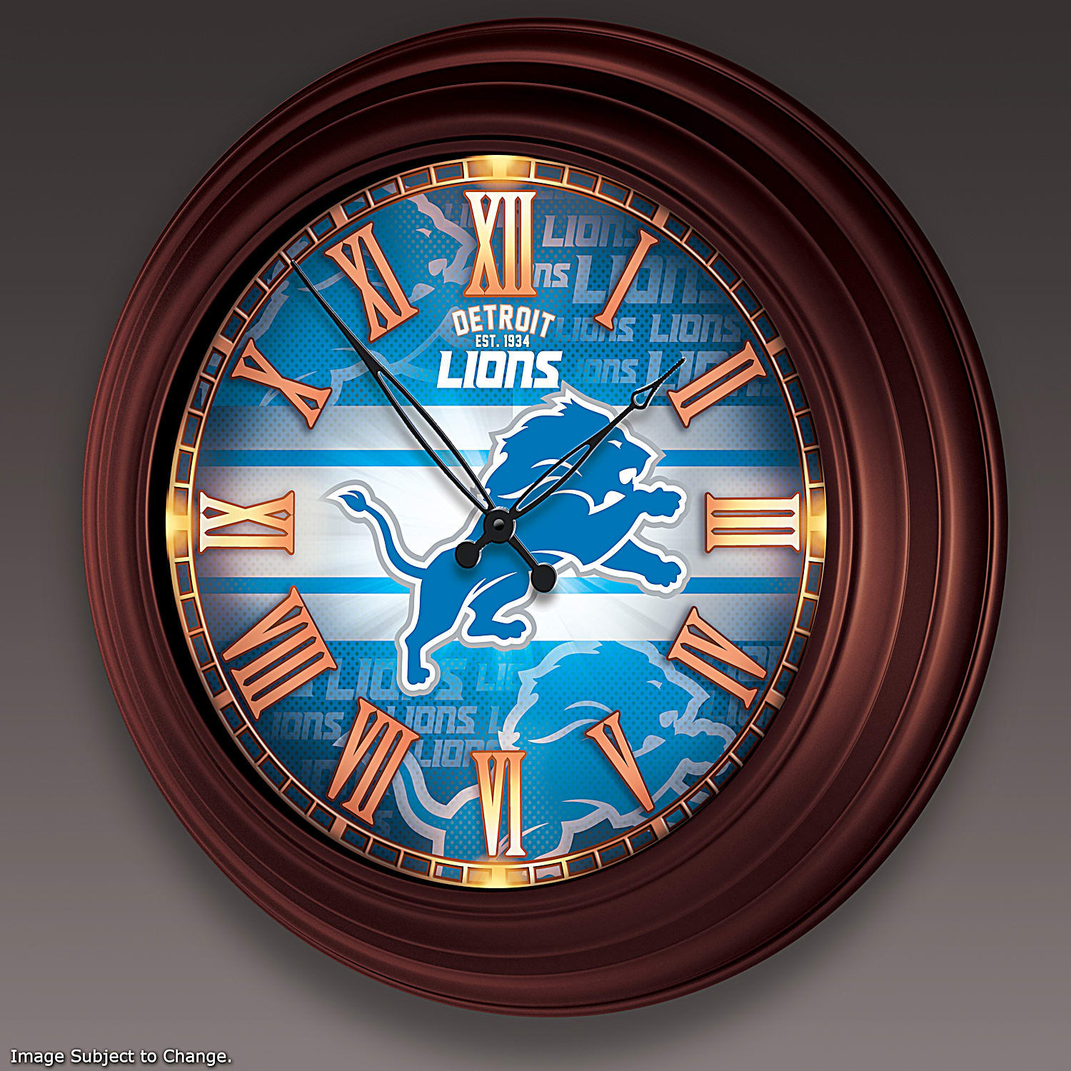 Detroit Lions Wall Clock