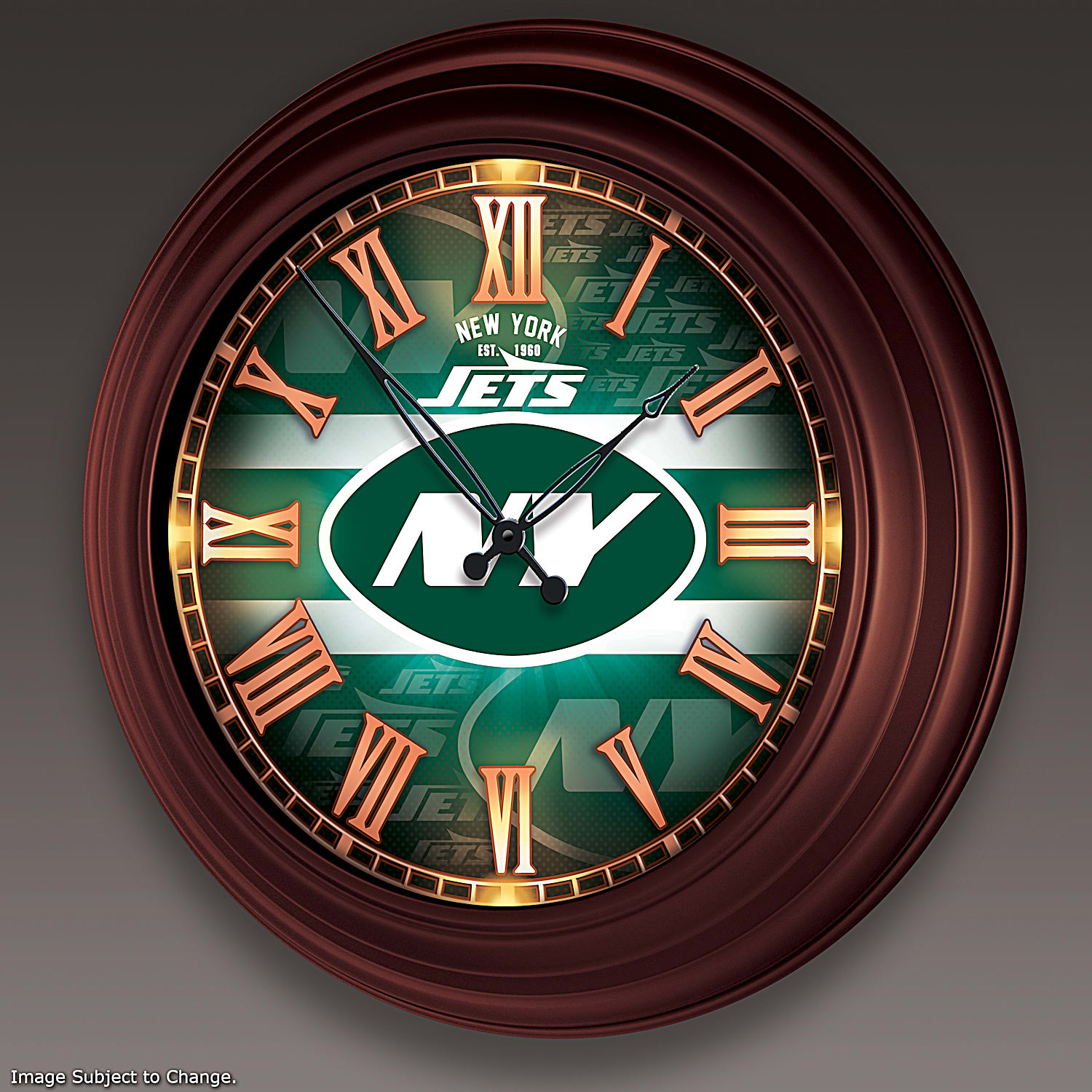 The Memory Company New York Jets NFL Analog Round Wall Classic