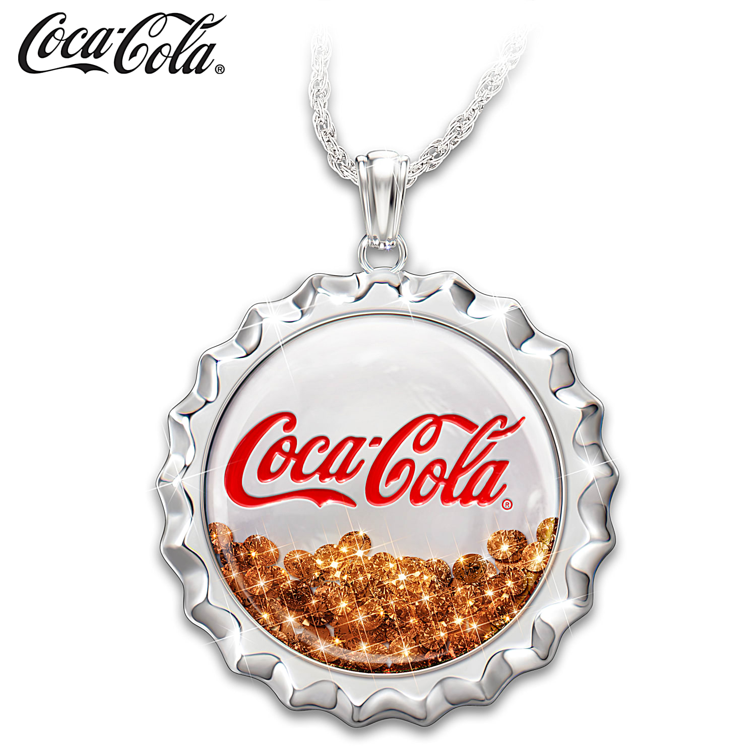 Pop N Fizz Womens COCA COLA Pendant Necklace Featuring A Unique