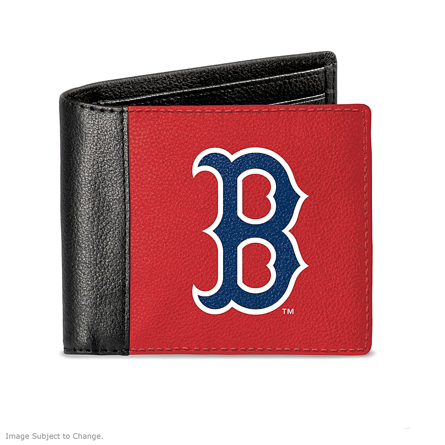 Boston Red Sox Mens Genuine Leather MLB Wallet Featuring Official Team Logo  u0026 Colors With RFID Blocking Technology