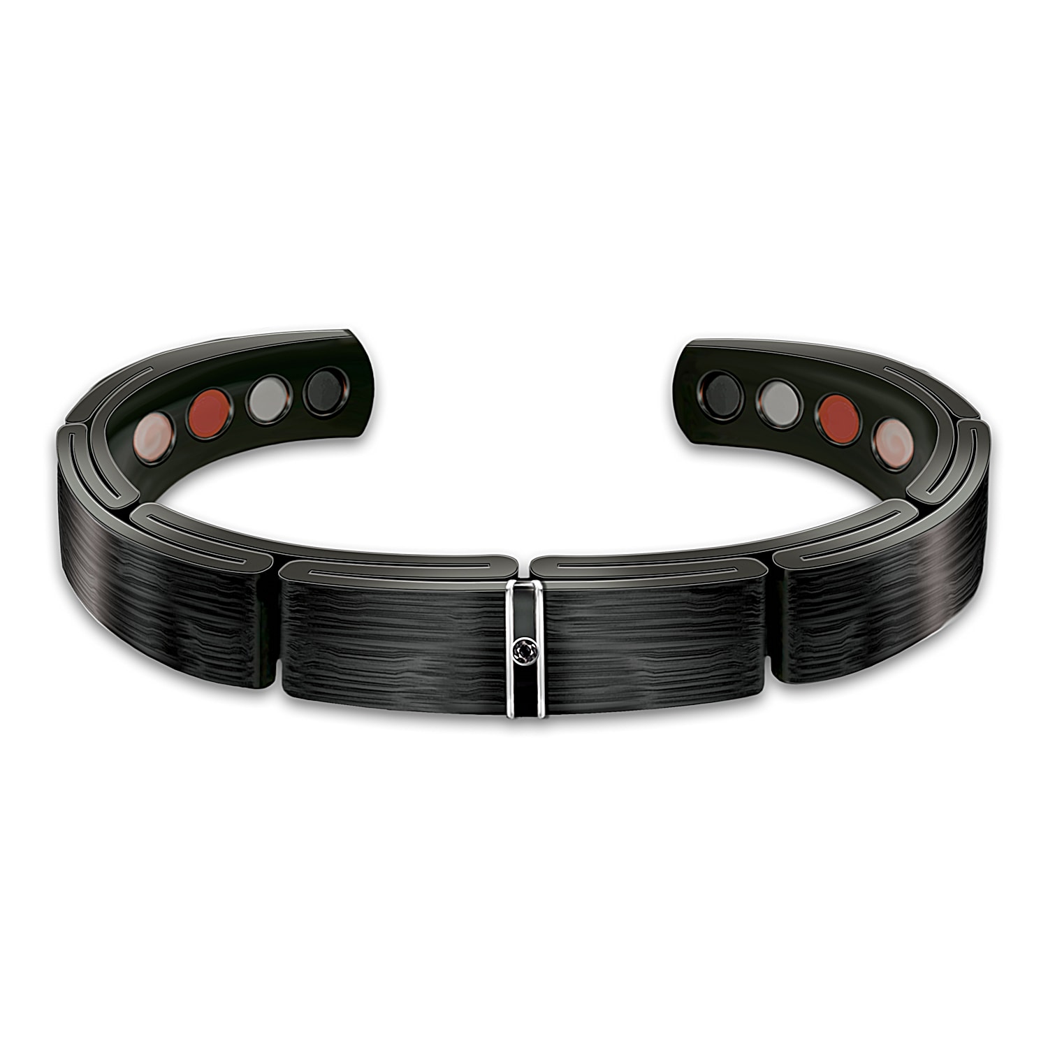 Ultra Performance Mens Black Ion Plated Bracelet Featuring A Unique Folded Link Design