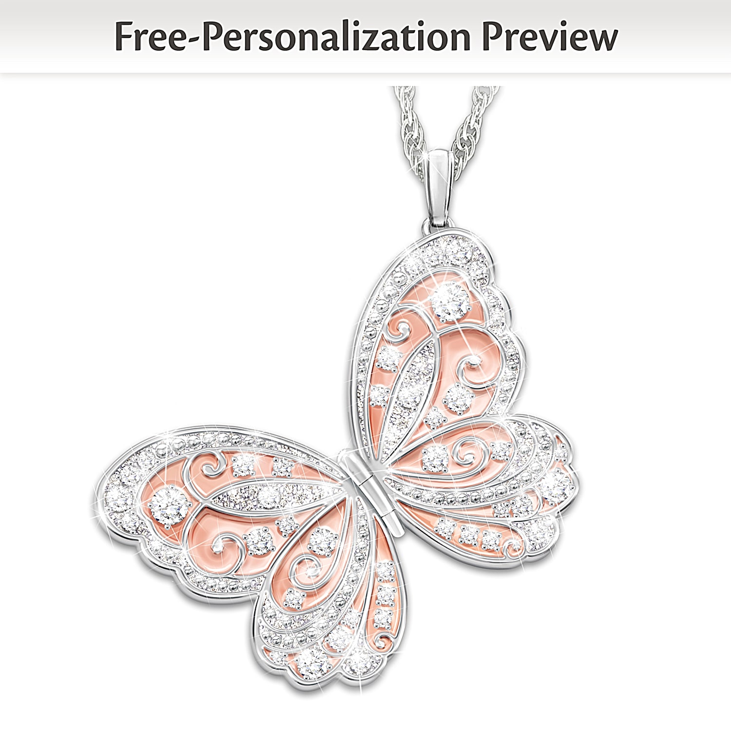 Bradford exchange butterfly necklace best sale