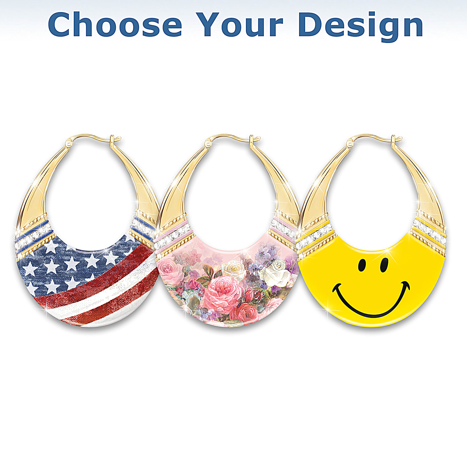 [TATIANA] 21FW新作☆Dolce Heart Hoop Earrings 全3色 Wholesale Women Fashion Rhinestones Sun Heart-Shaped Dangle