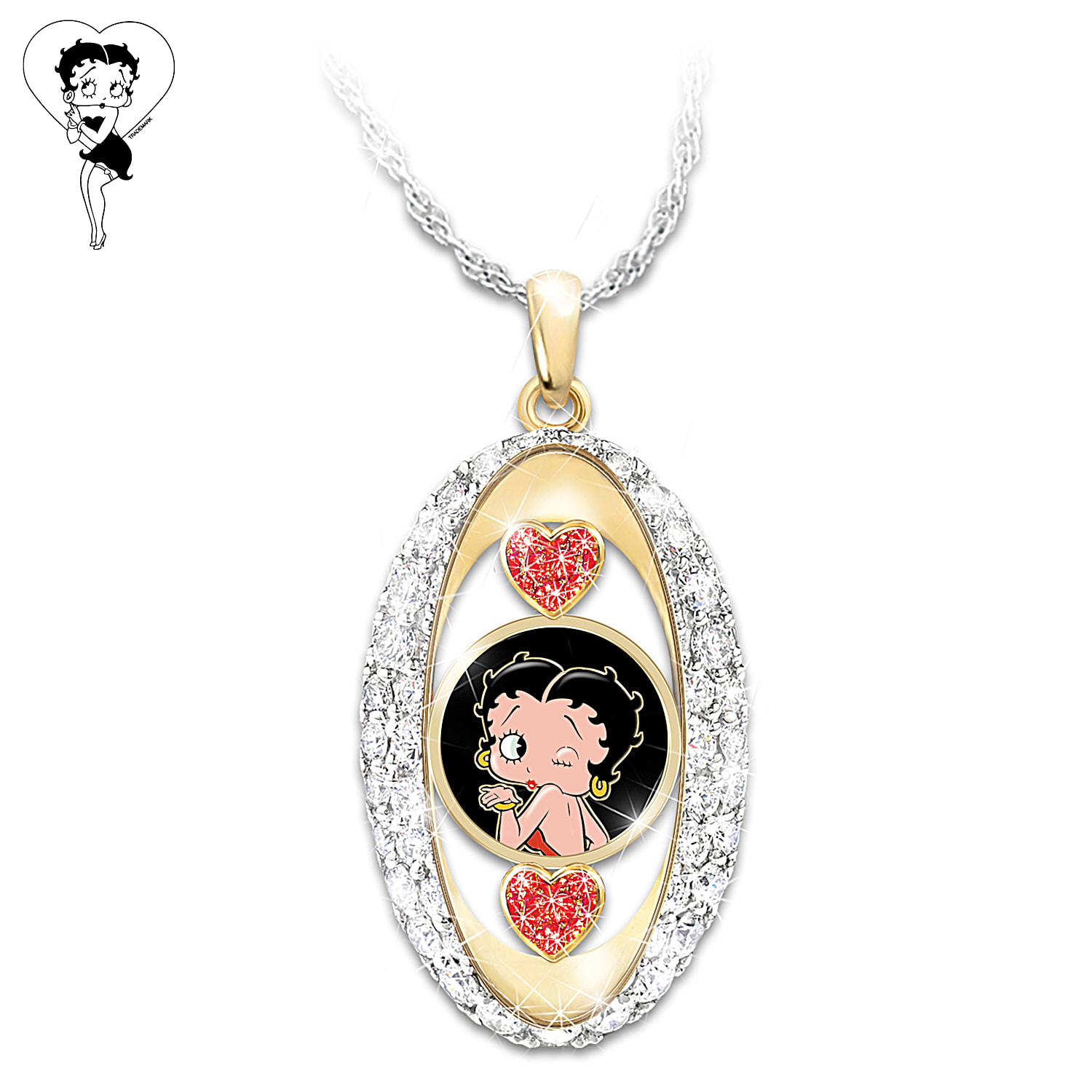 Betty Boop - Enamel Poster - Betty Boop in Love