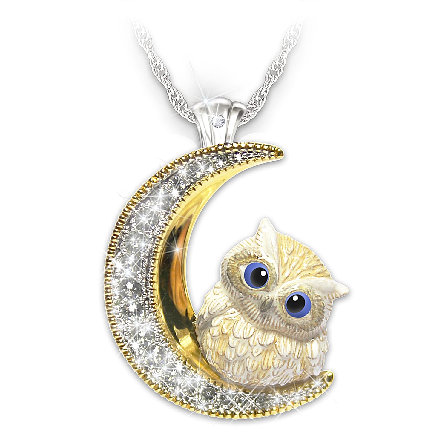 Gold owl pendant shop