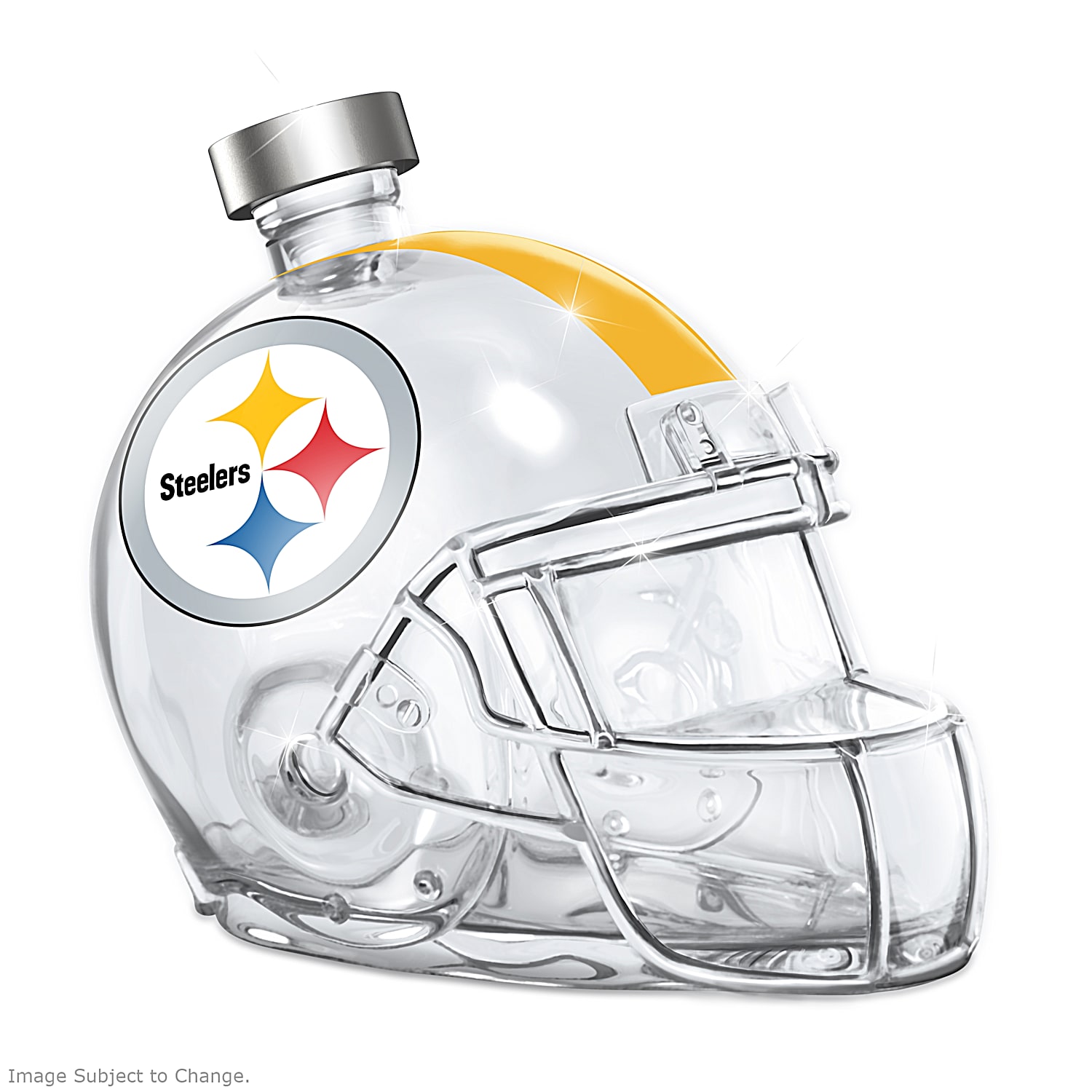 Pittsburgh Steelers NFL Helmet Glass Decanter Featuring Pittsburgh