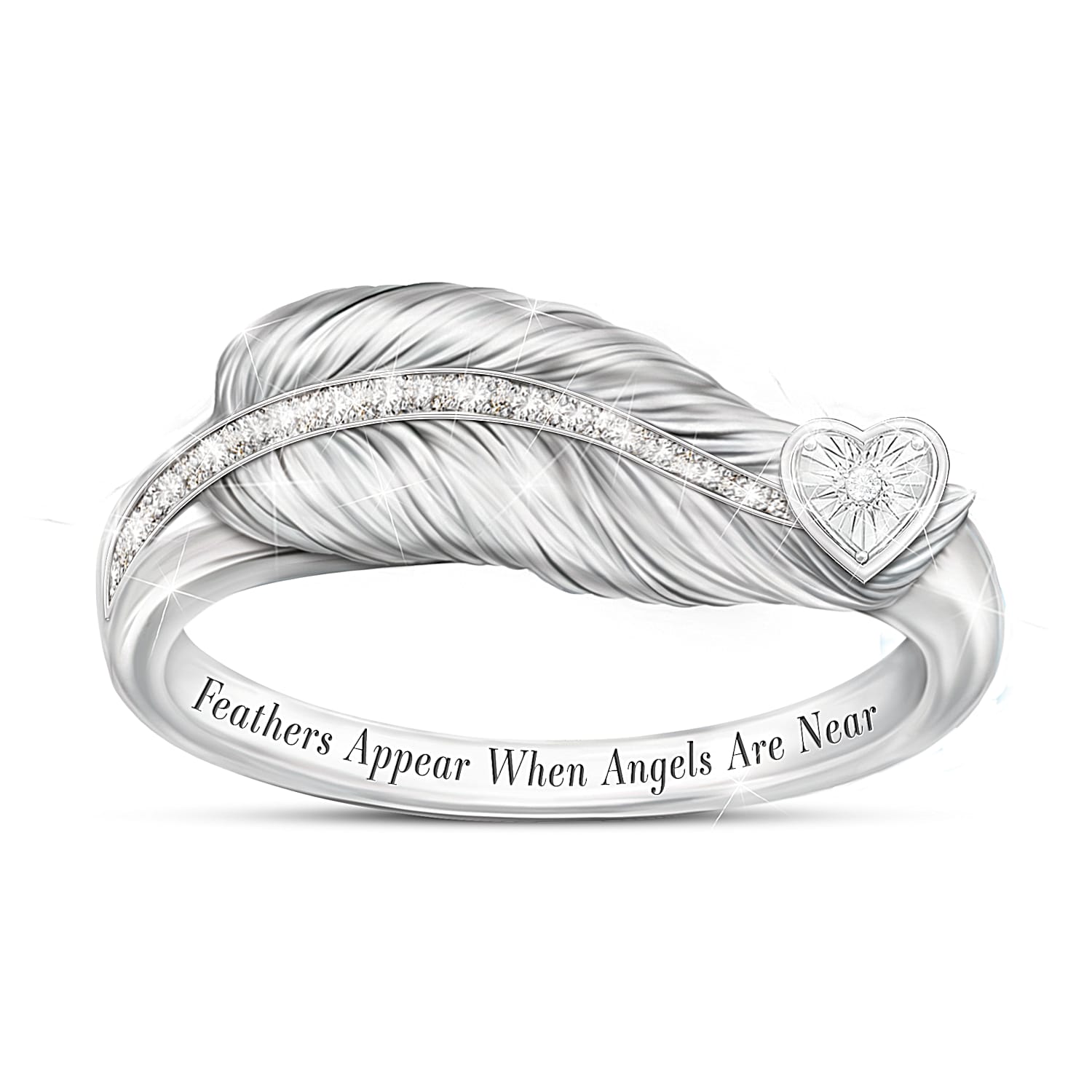 Angel feather ring sales