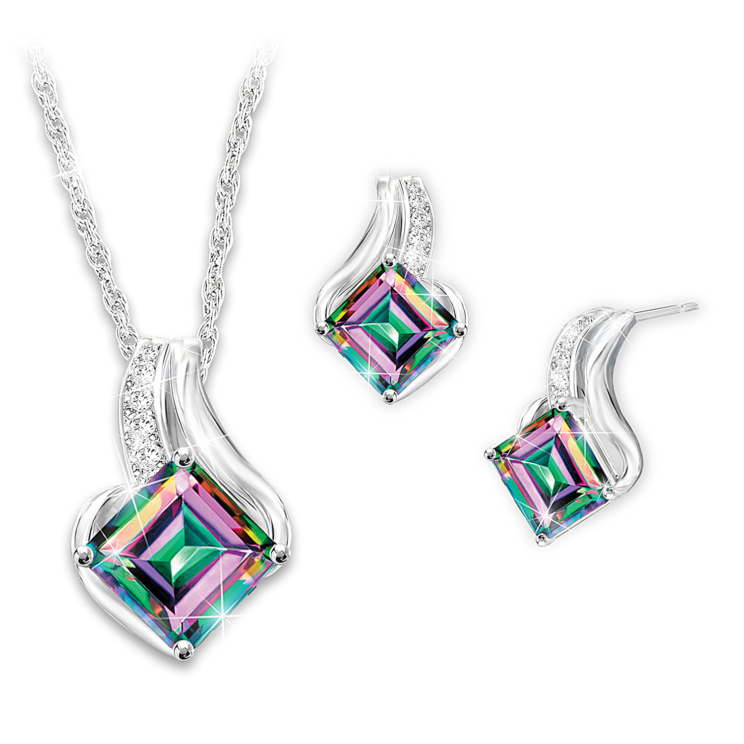 Faceted Mystic Topaz | Twin Rocks and Crystals