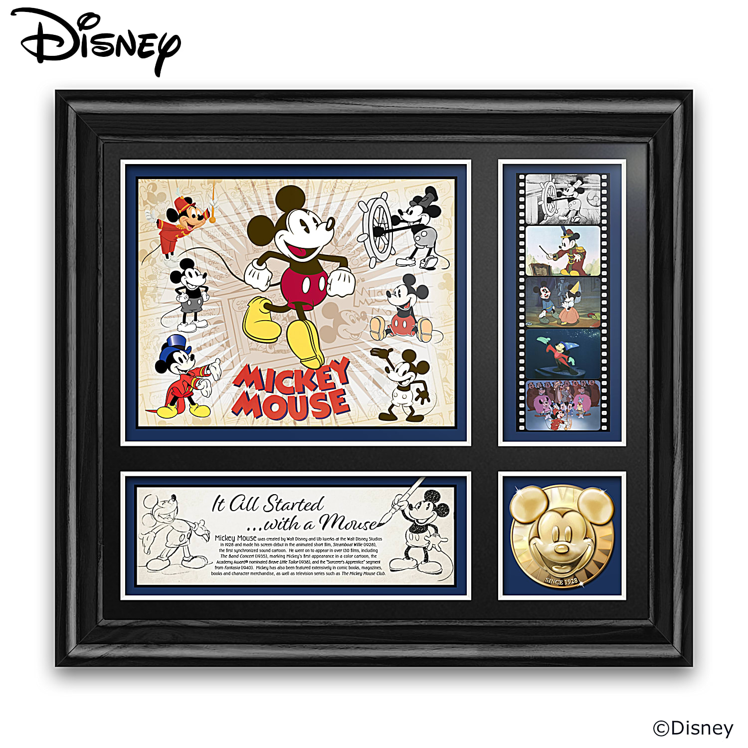 アンティークWALT DISNEY'S MICKEY MOUSE 木彫りポスター - メルカリ