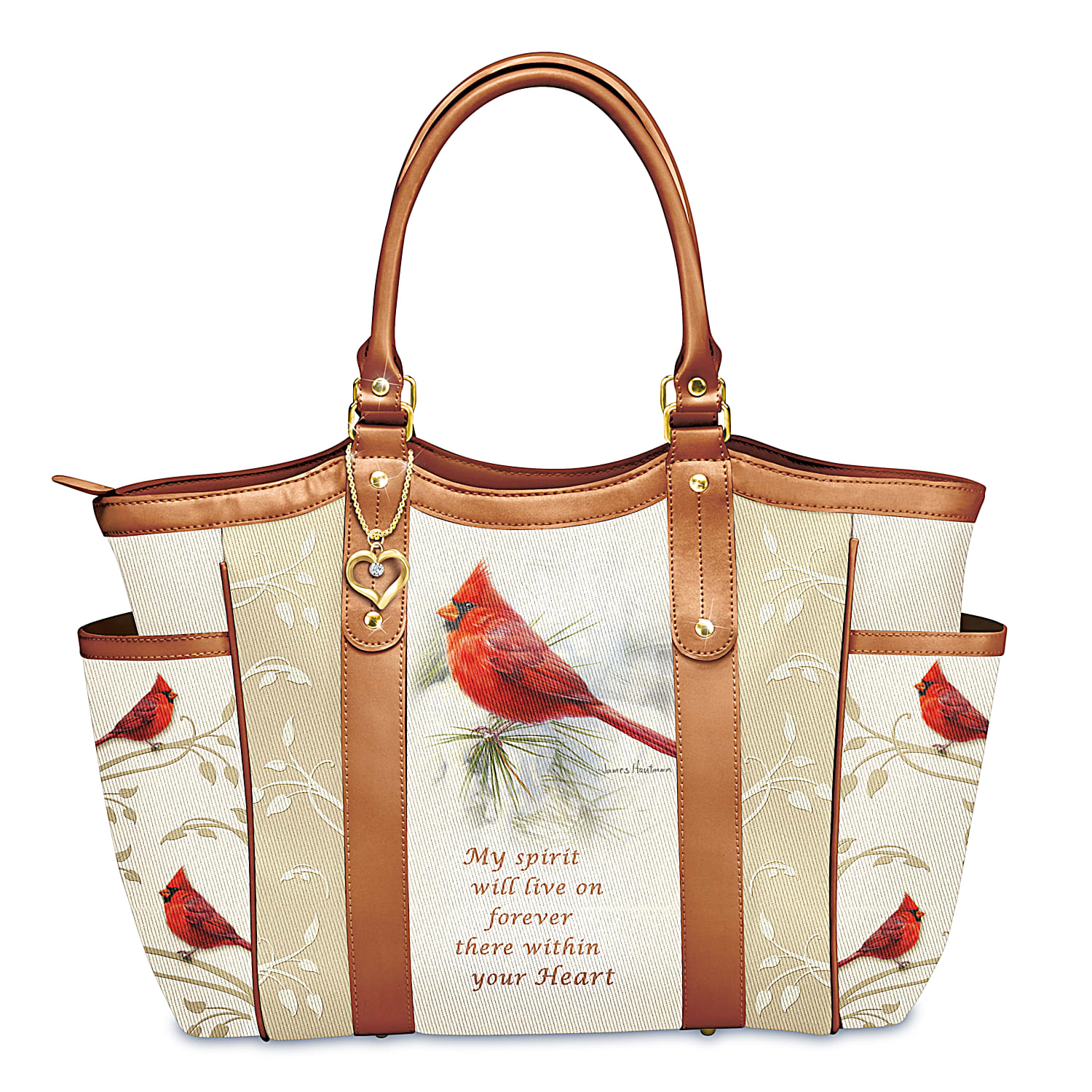 Messenger From Heaven Remembrance Poly Twill Tote Bag With Brown