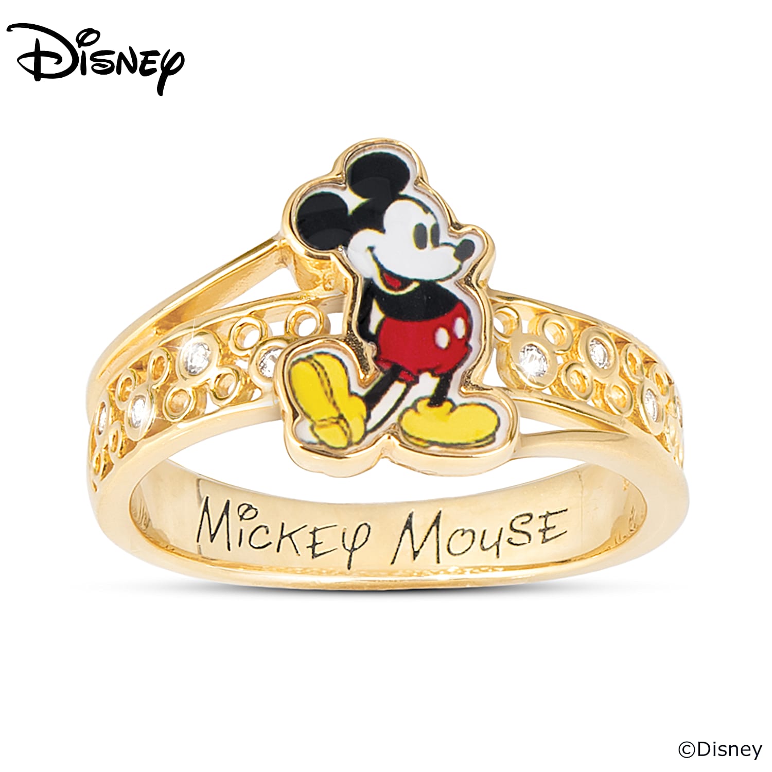 Mickey mouse silhouette ring on sale