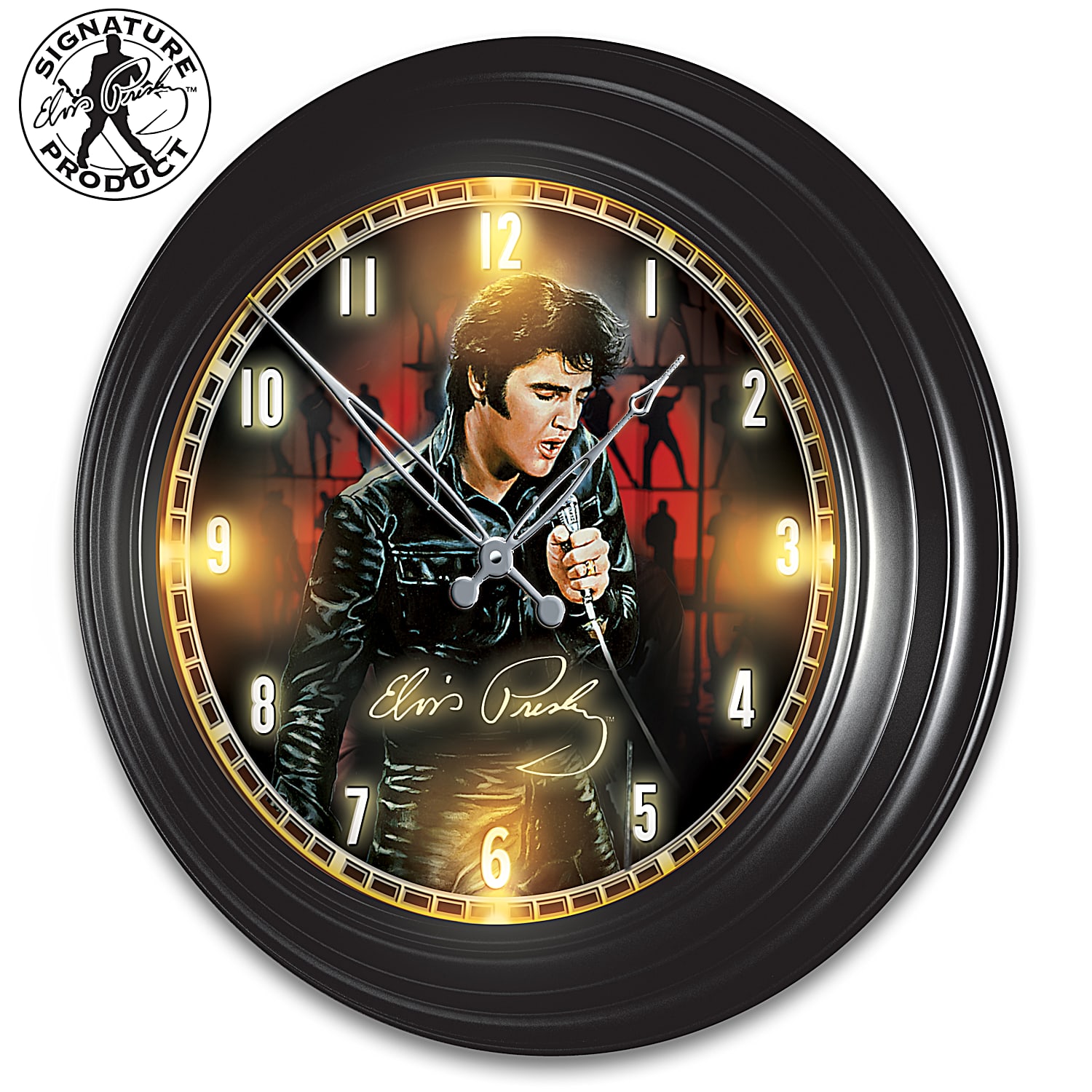 Elvis Presley Outdoor Illuminated Atomic Wall Clock