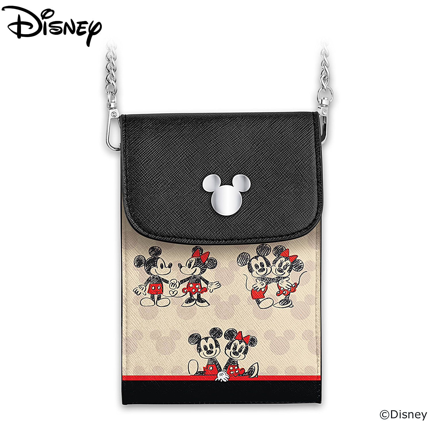 Mickey mouse leather purse discount
