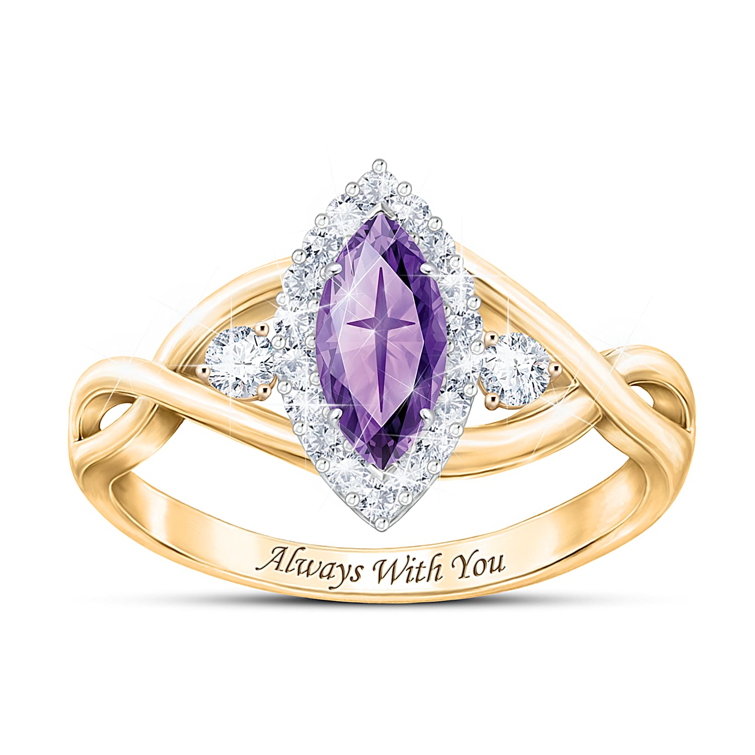 Amethyst cross ring discount