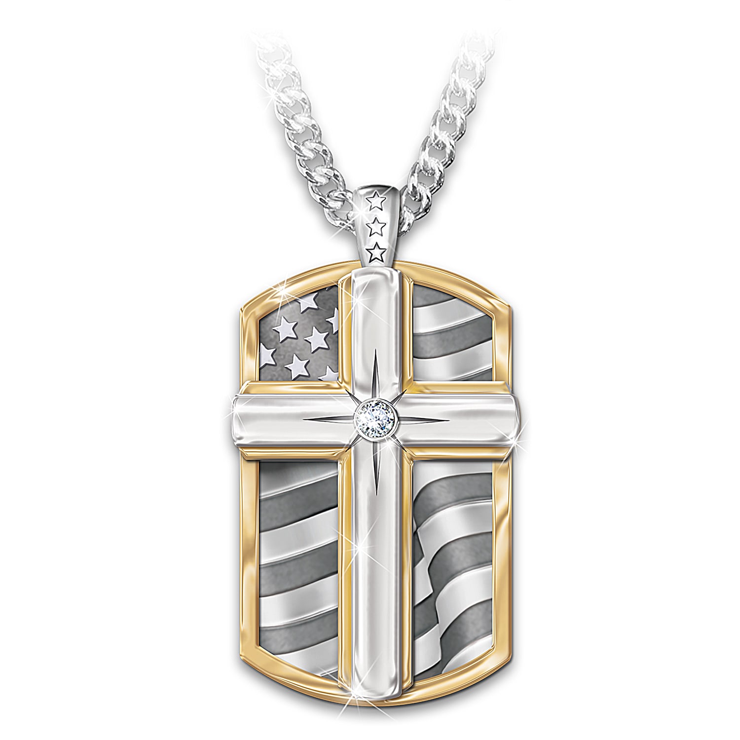 Mens dog tag cross necklaces top