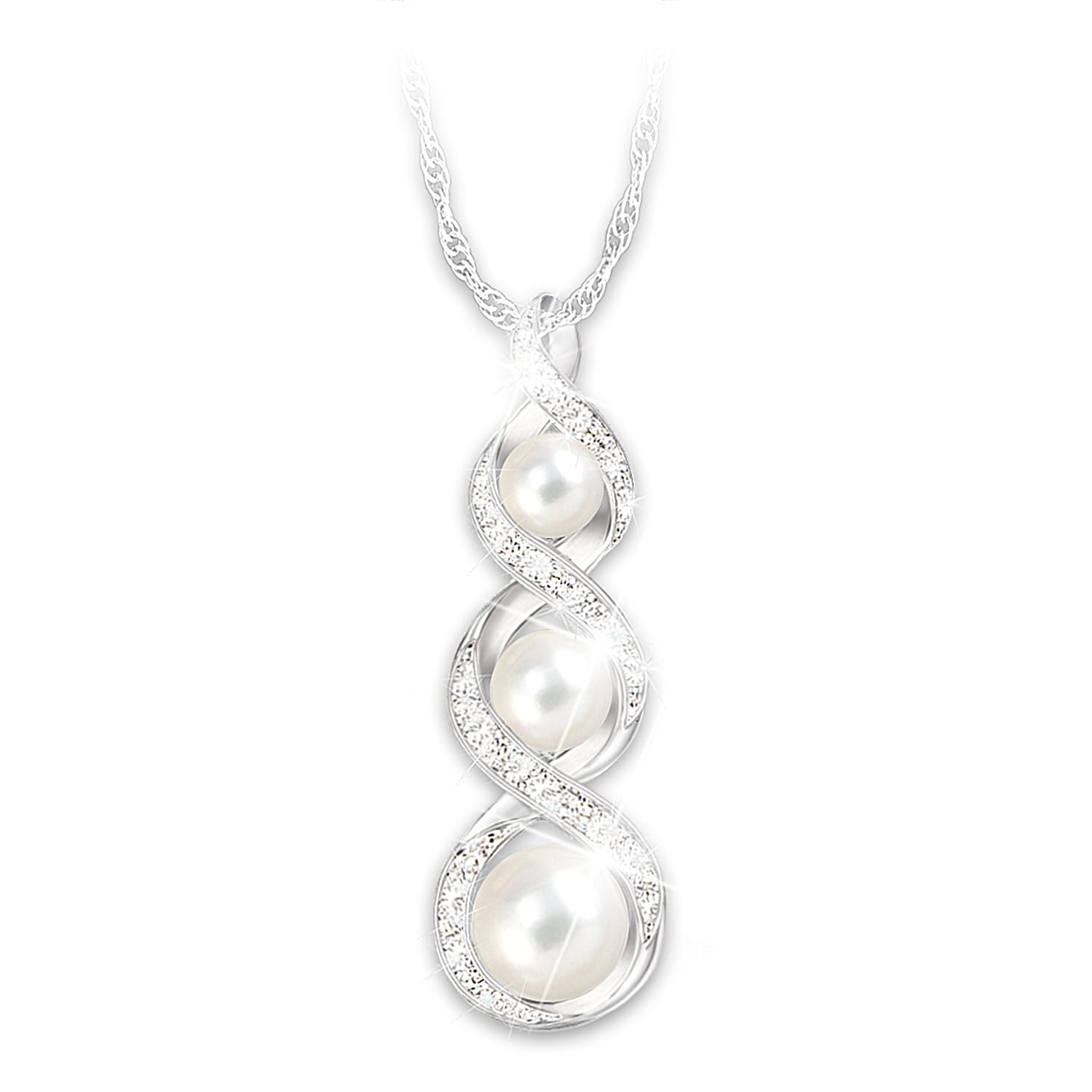 Grandmas Pearls Of Wisdom Pendant Necklace Featuring An Infinity