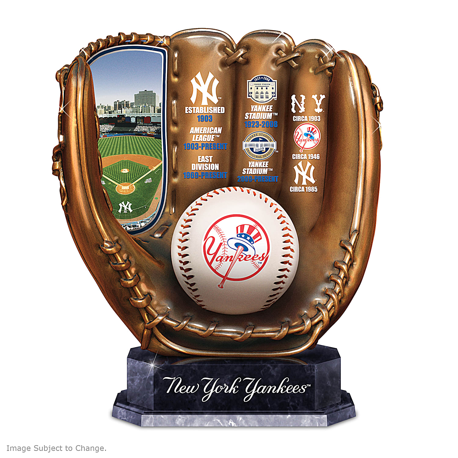 2009 World Series Trophy inside the Yankee Stadium Museum.