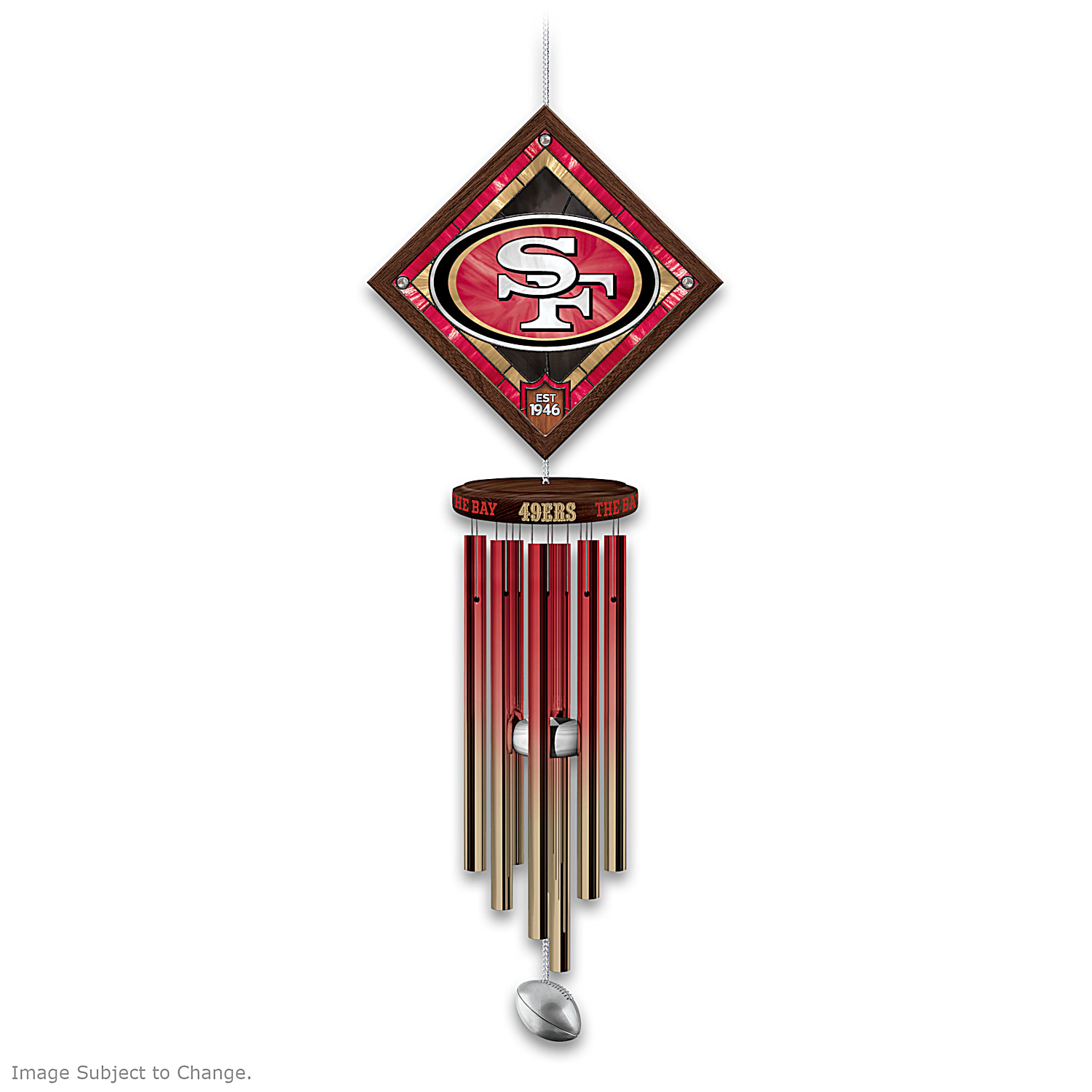 贅沢 Francisco San 49ers Logo Name, Team With Chime Wind NFL 