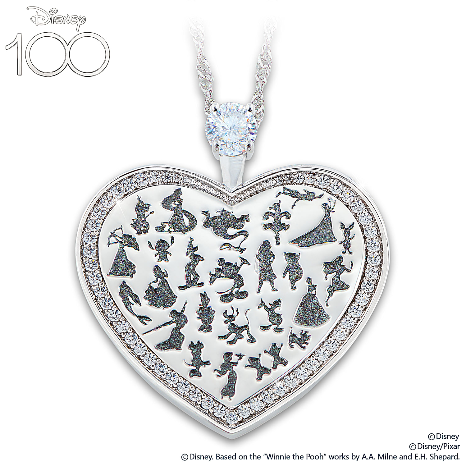Disney heart hotsell necklace