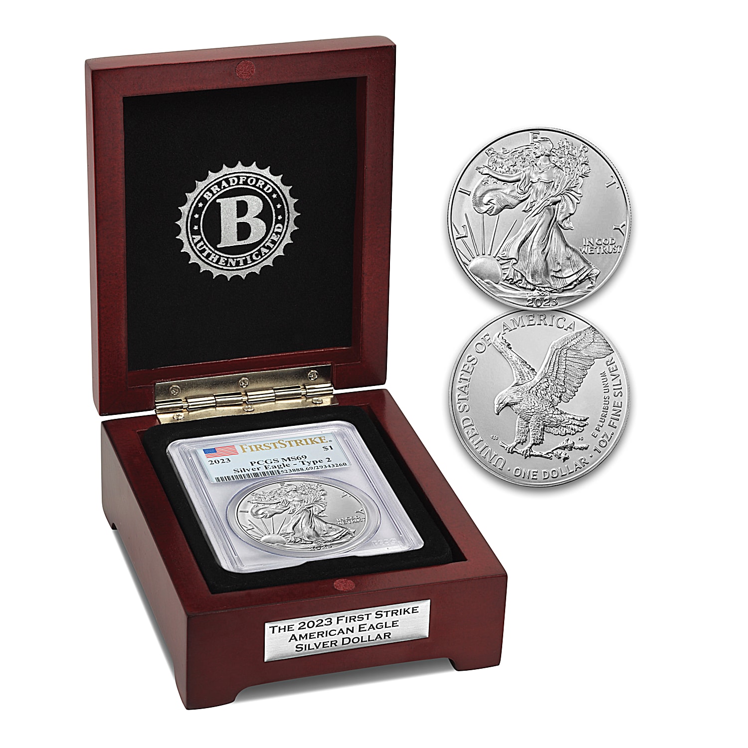 2023 W $1 American Silver Eagle Dollar, First Strike, Struck