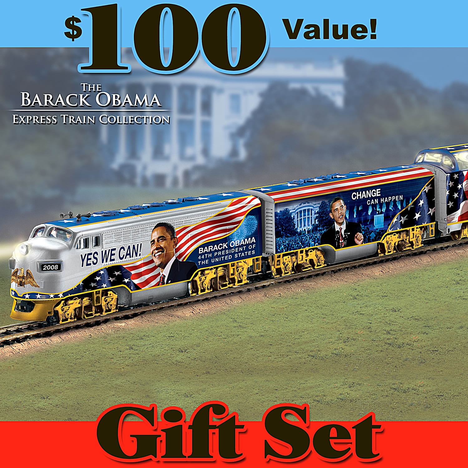 The Movement For Change Express Collectible Barack Obama Train Set