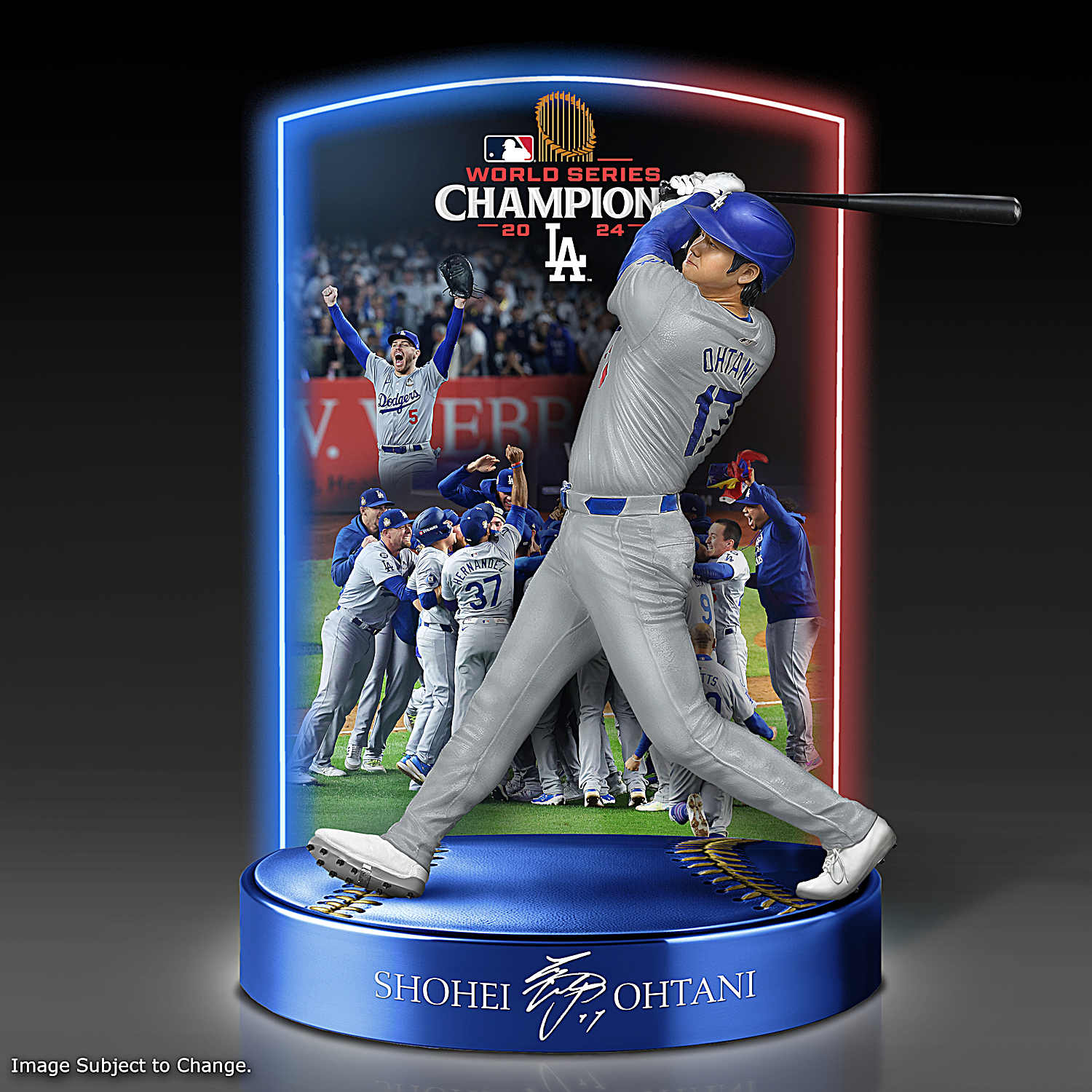 喜ばれる誕生日プレゼント Series World MLB 2024 Illuminated Los Figure Ohtani Shohei Hand-Painted  With Sculpture Dodgers Angeles スポーツ選手