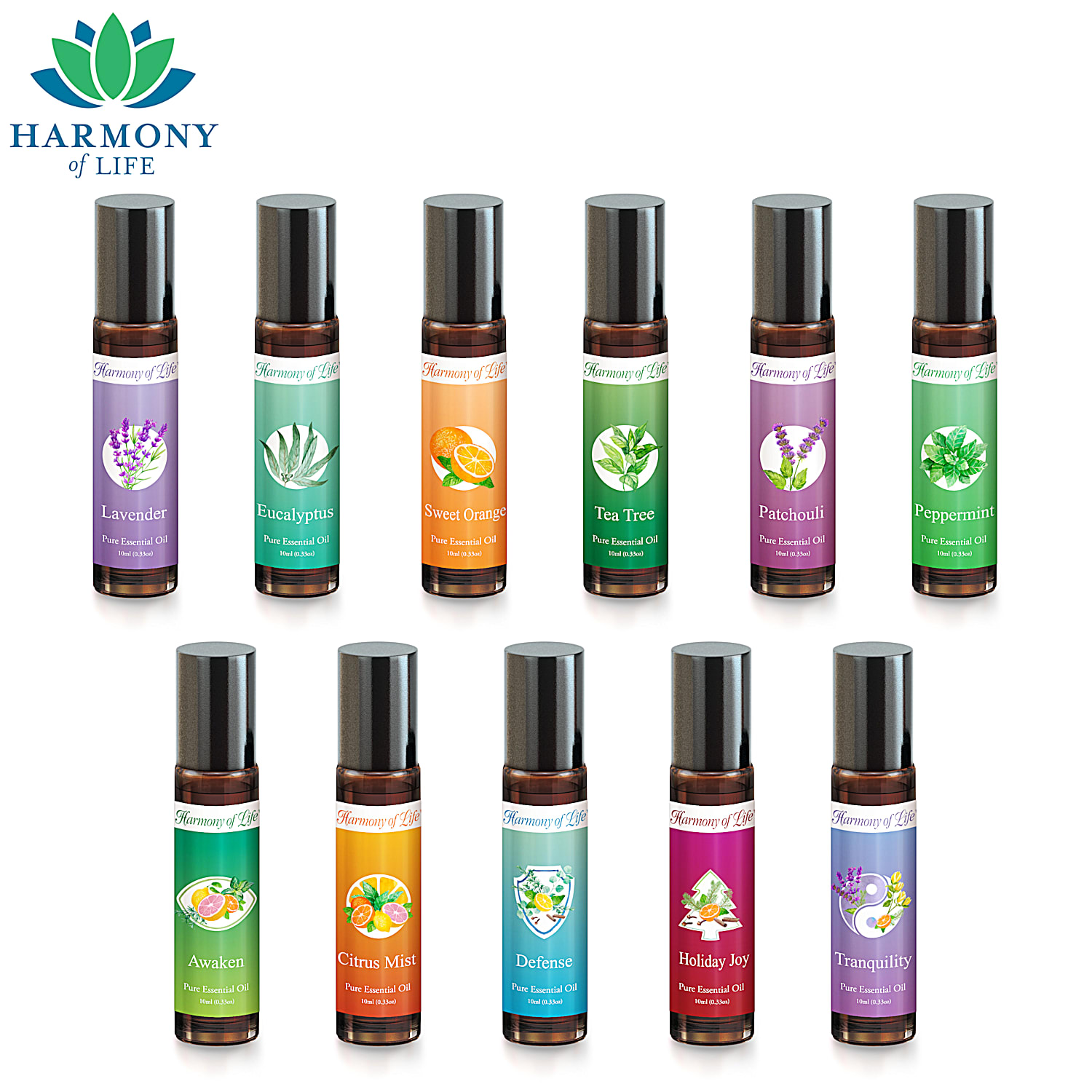 Harmony of Life Aromatherapy Essential Oils Roll Ons