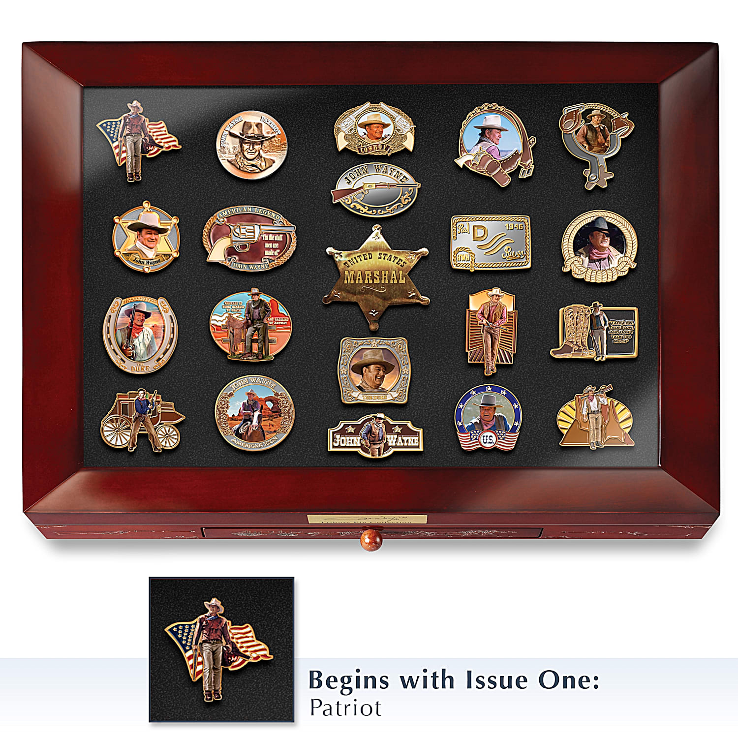 John Wayne Tribute Pin Collection Featuring American Legend, The Duke