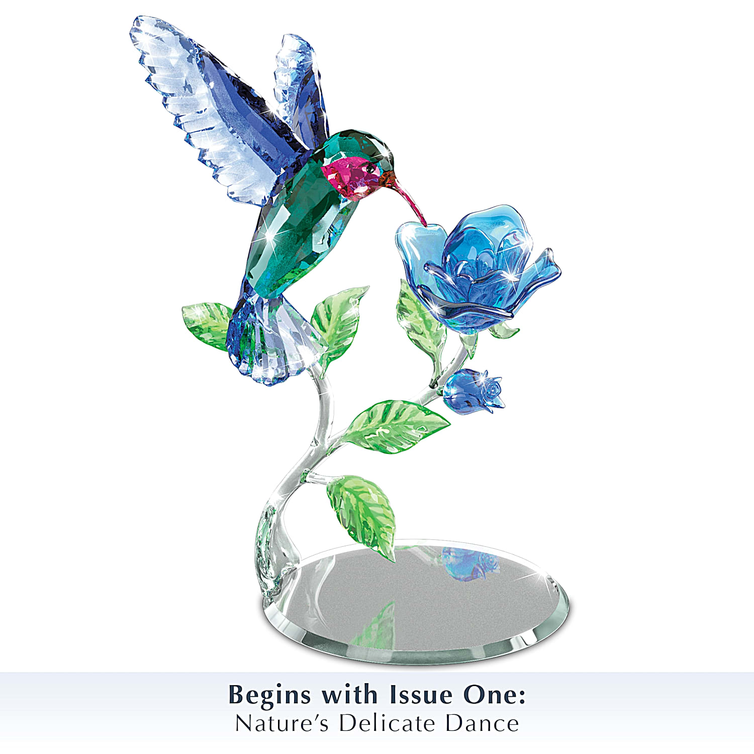 Sparkling Moments In Nature Bird Figurine Collection Featuring Handcrafted  Faceted Crystal Songbirds That Sparkle From All Sides With Beveled Mirrored  Bases