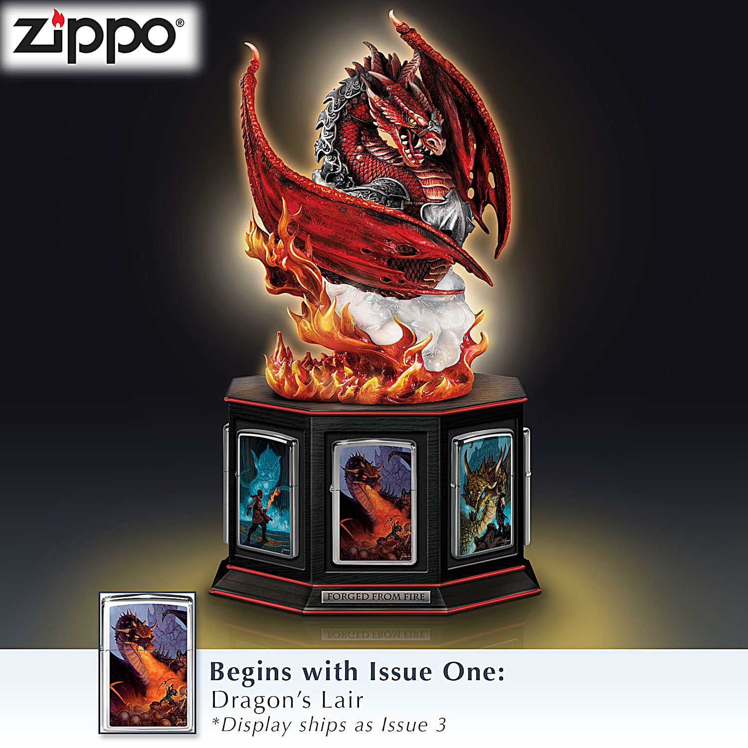Amazon.com: Zippo Fire Breathing Dragon Emblem Brushed