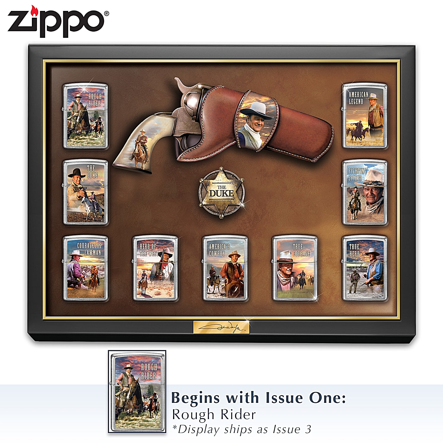 John Wayne Great American West Zippo® Lighter Collection