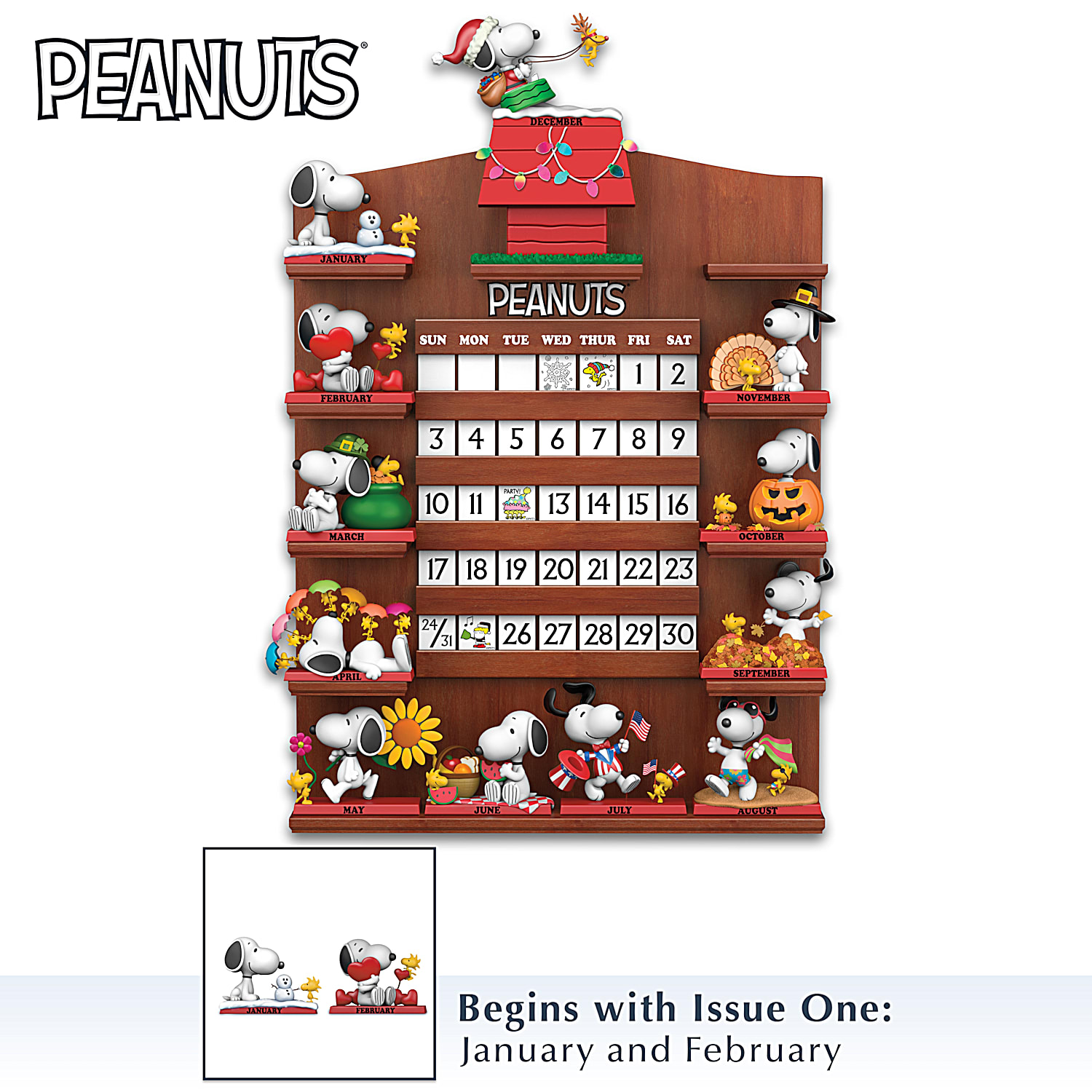 Snoopy Through The Seasons Perpetual Calendar Collection