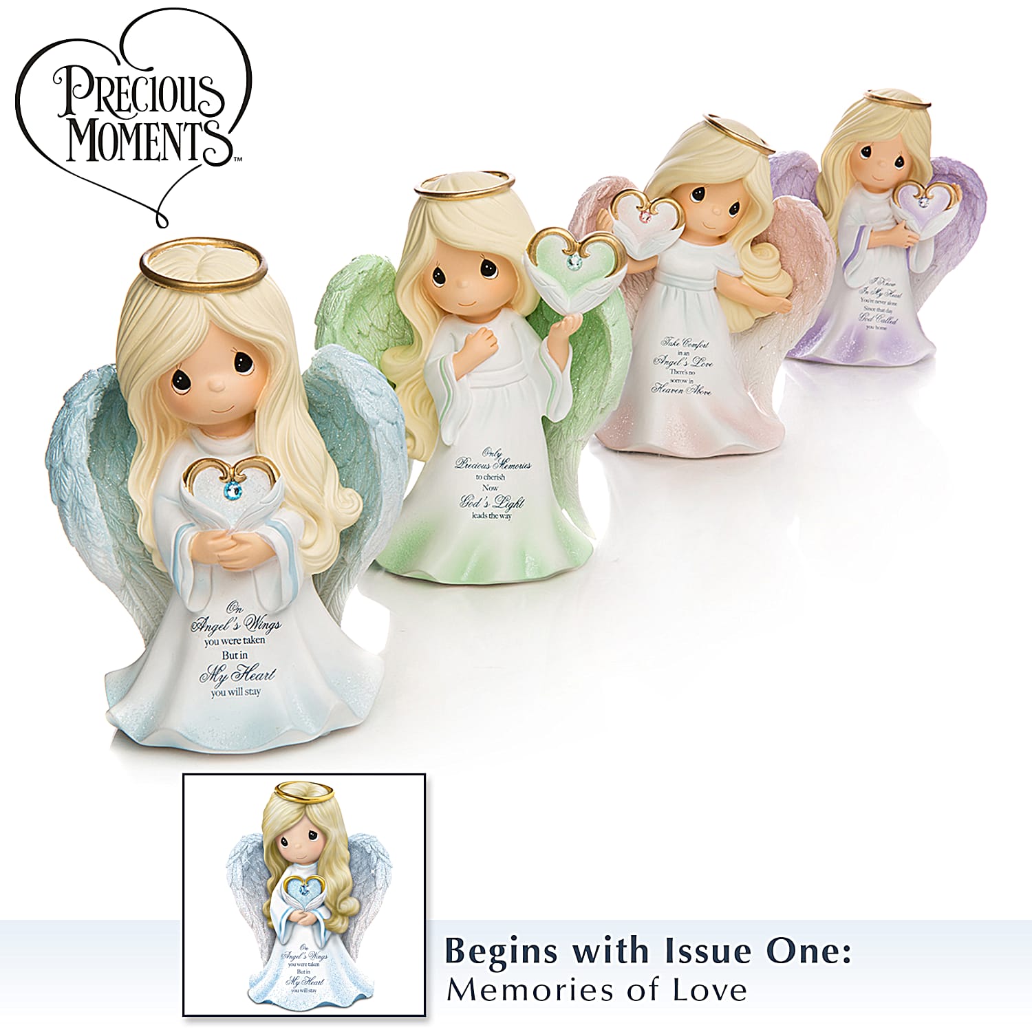 Precious Moments Continue To Light Up The World Illuminated Remembrance Angel  Figurine Featuring Hand-Applied Glitter & Pearlescent Paint