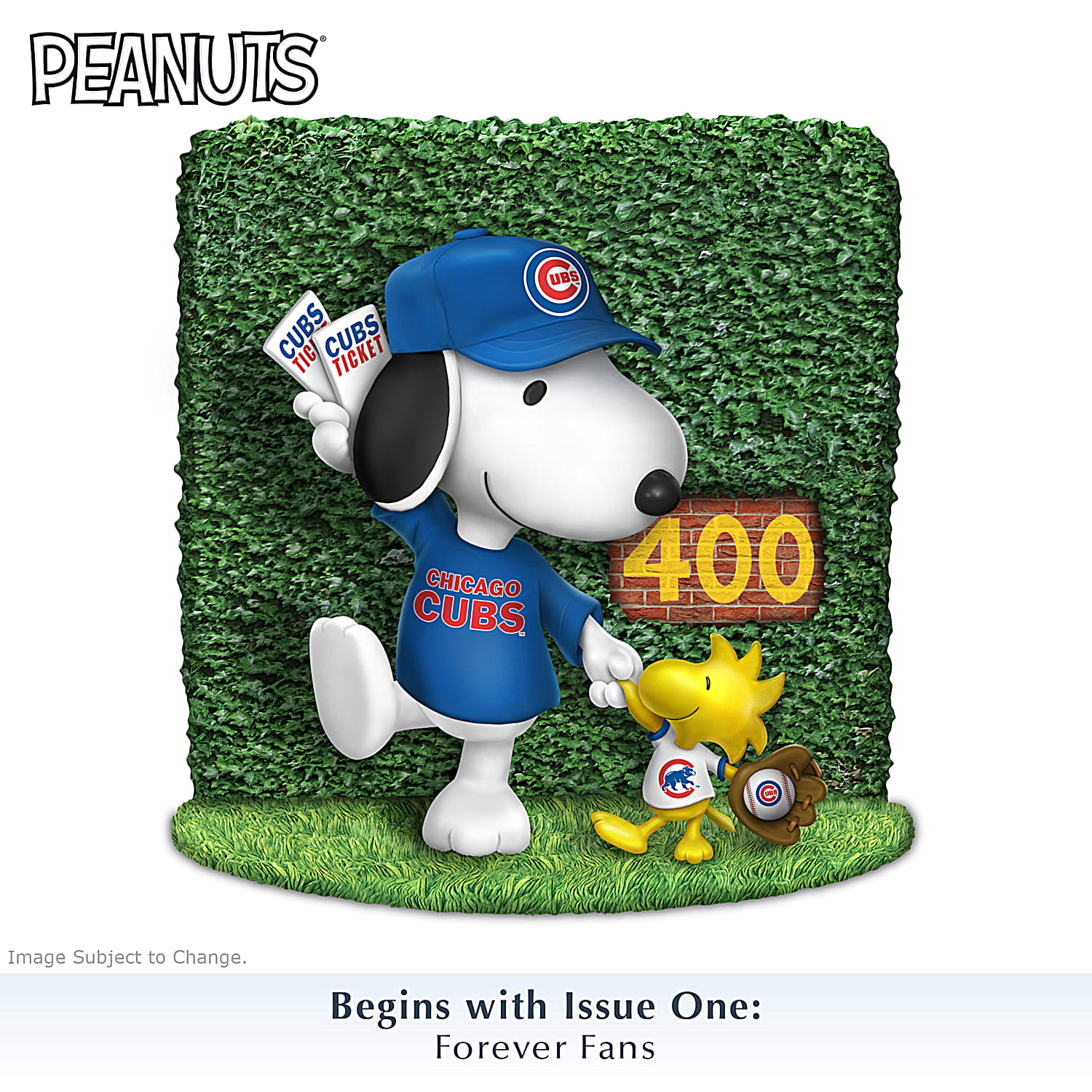 PEANUTS Snoopy Chicago Cubs Fan-itude Hand-Painted MLB Figurine Collection