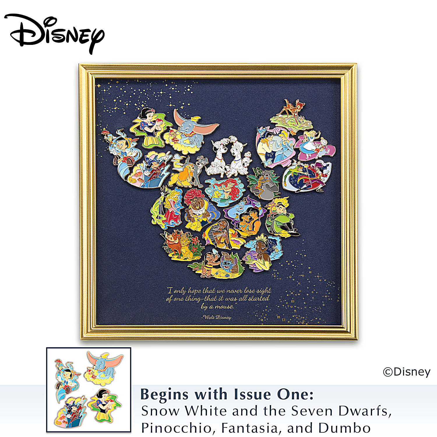 Ultimate Disney 24K Gold-Plated Hand-Enameled Puzzle Pin