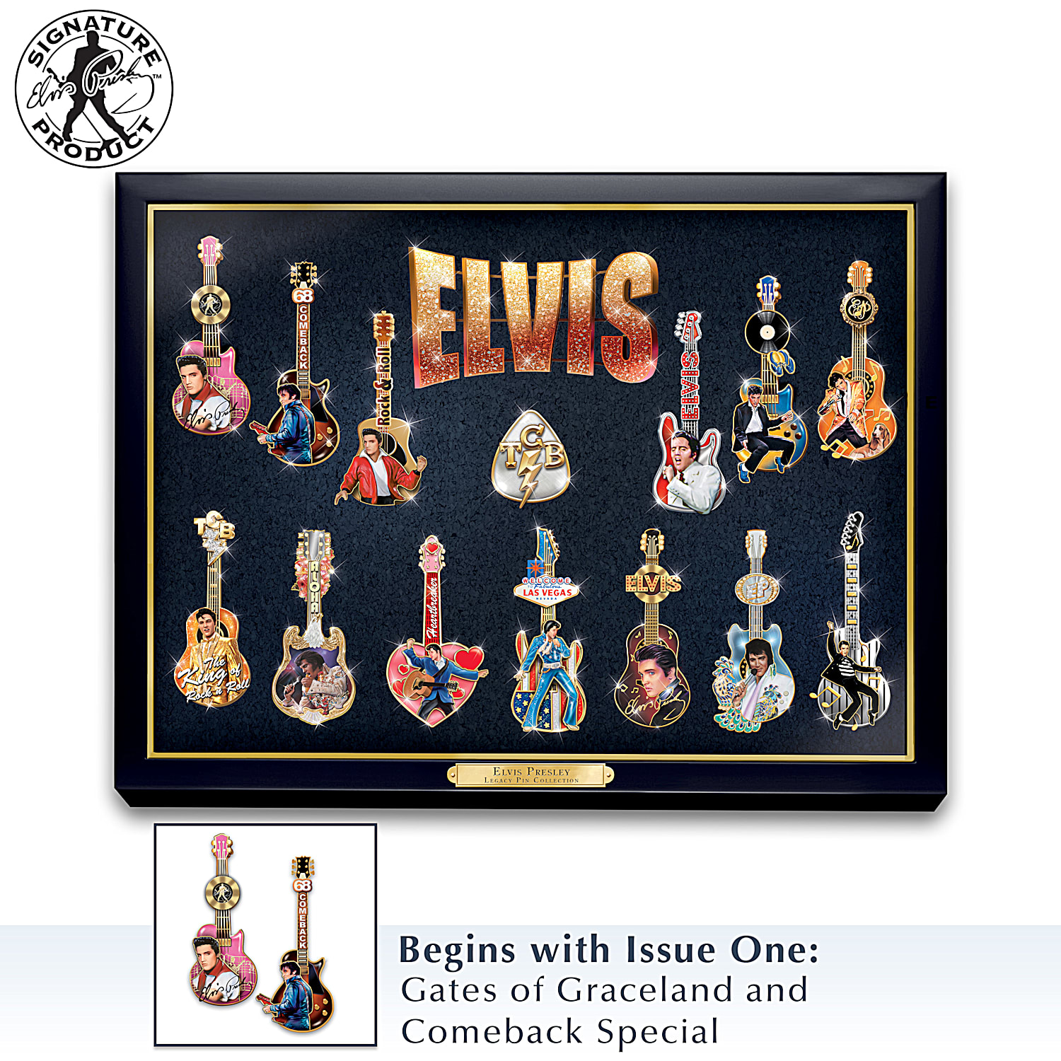 【きれいめファッション51選】上品さと清潔感をキープし Elvis The Presley That Collection Pin Guitar-Shaped Legacy アンティーク雑貨