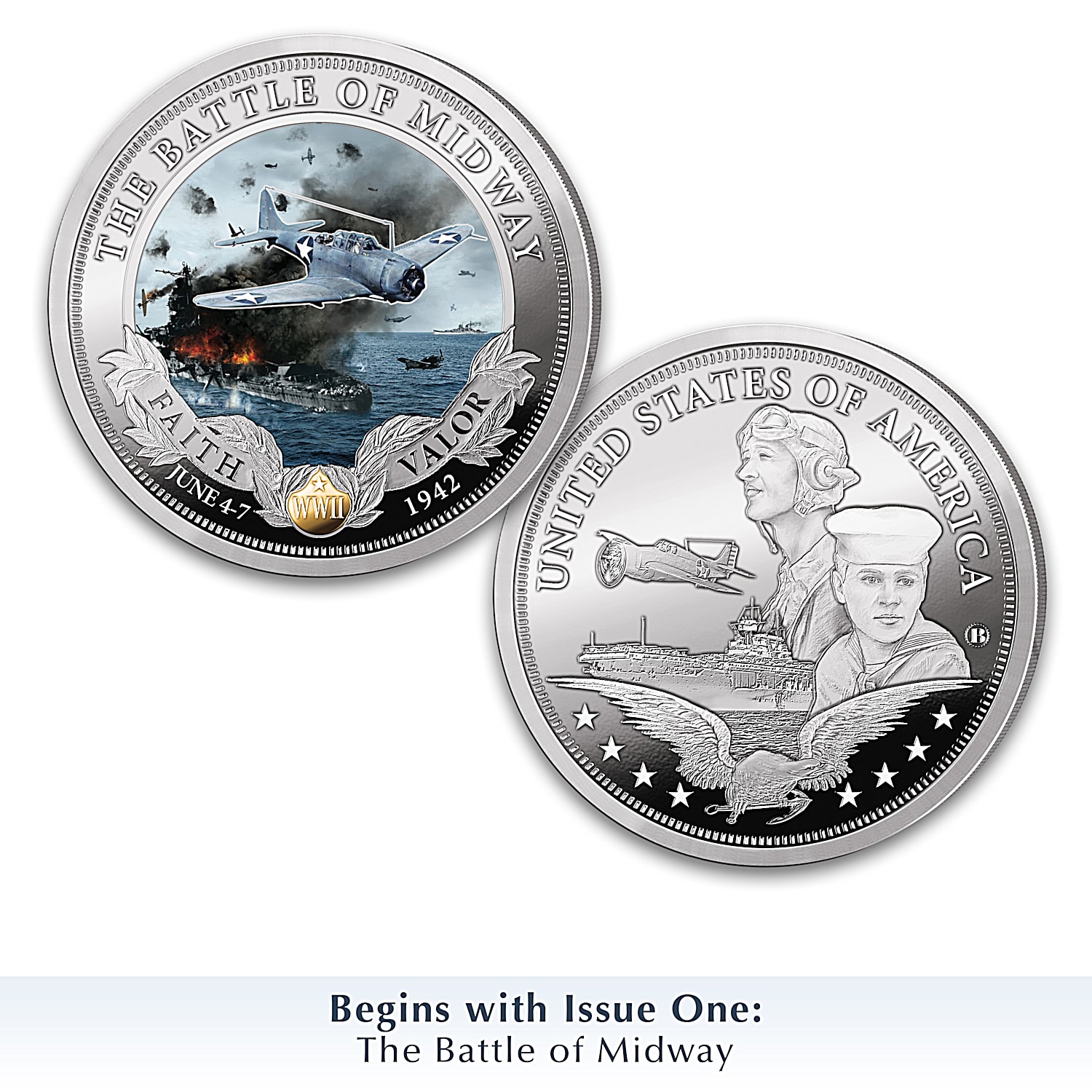 80th Anniversary Battle Of Midway 99.9% Silver-Plated Proof