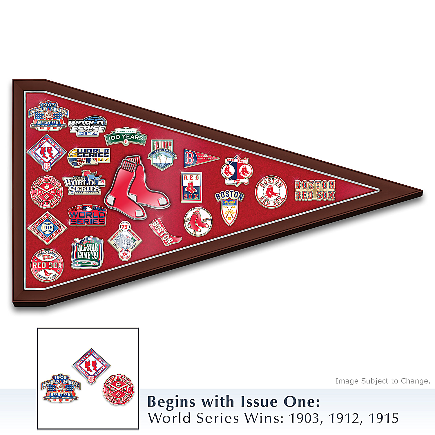 Boston Red Sox MLB Hand-Enameled Pin Collection