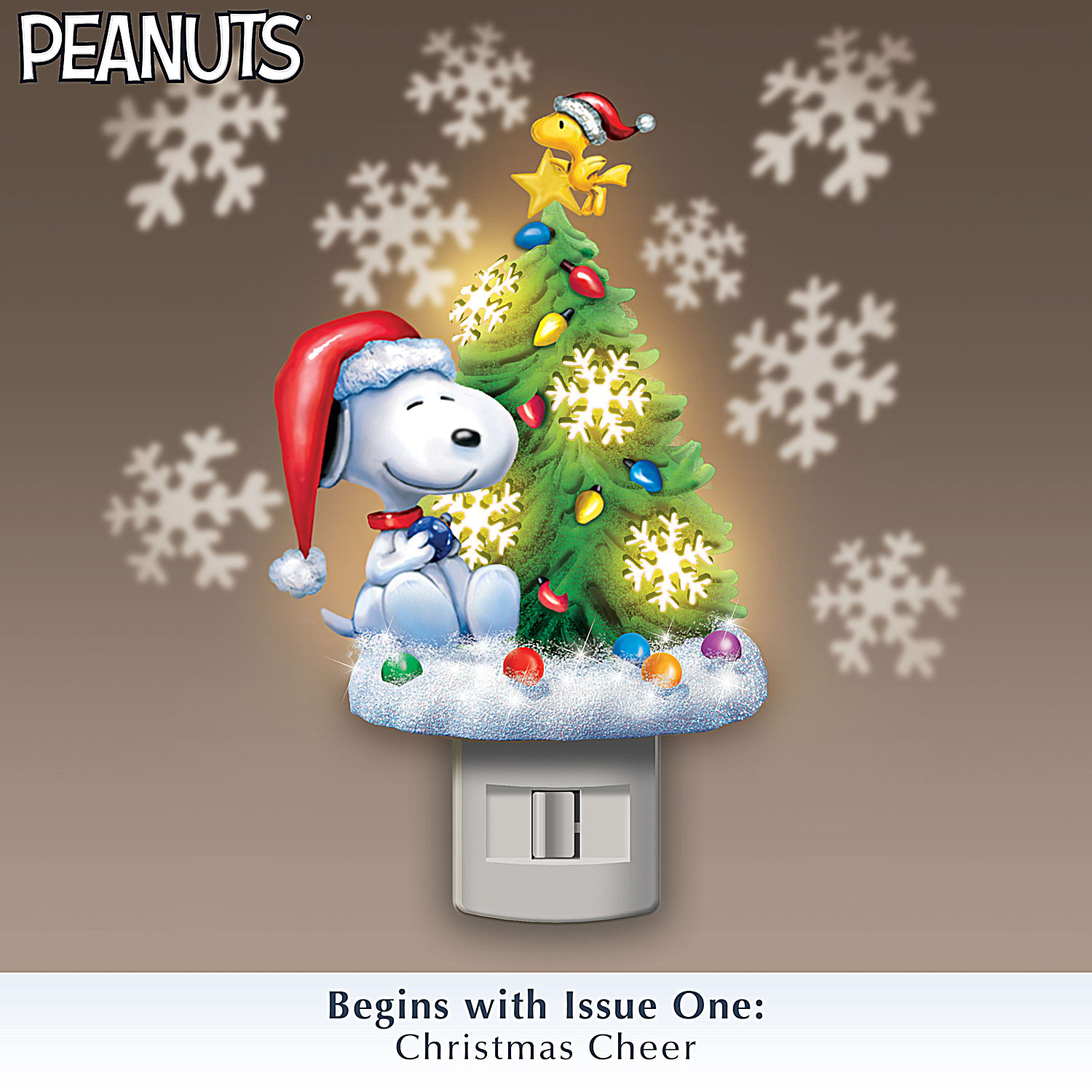 The Bradford Exchange Peanuts Seasonal Color Changing Light Projector Nightlights