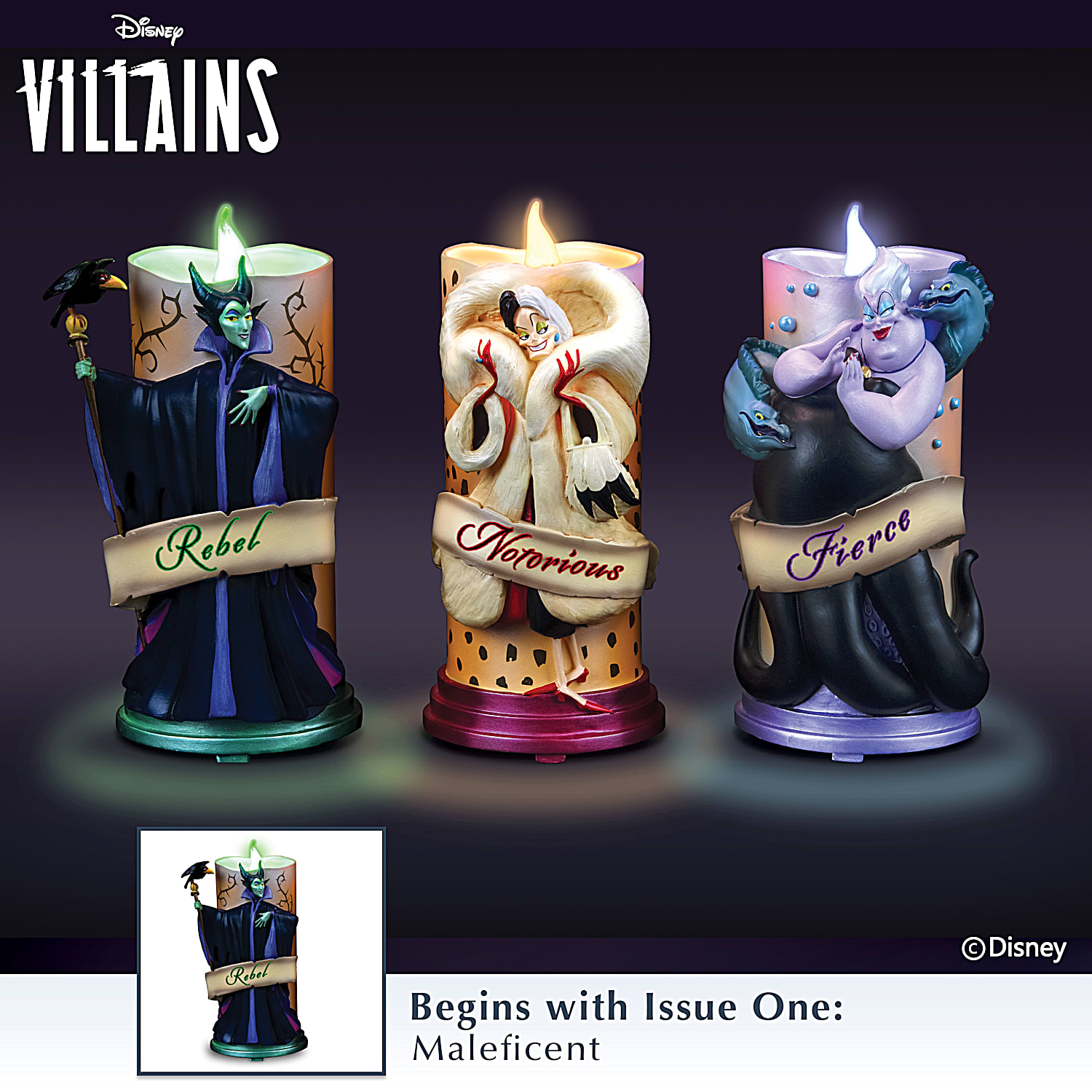 Disney Villains Flameless Candles With Disneys Cruella De Vil