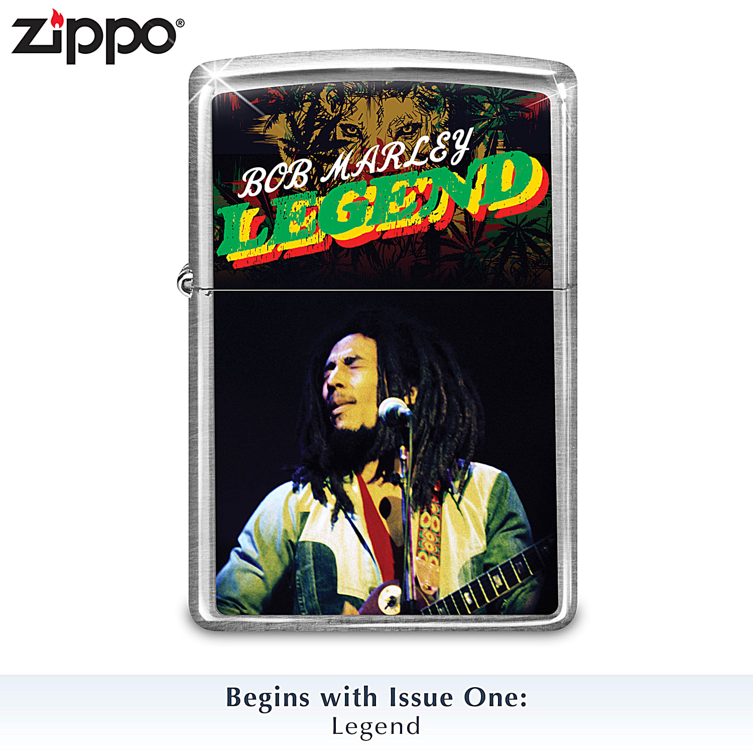 Bob Marley Zippo® Lighters Adorned With Images Of The Reggae Legend And  Rastafarian Colors