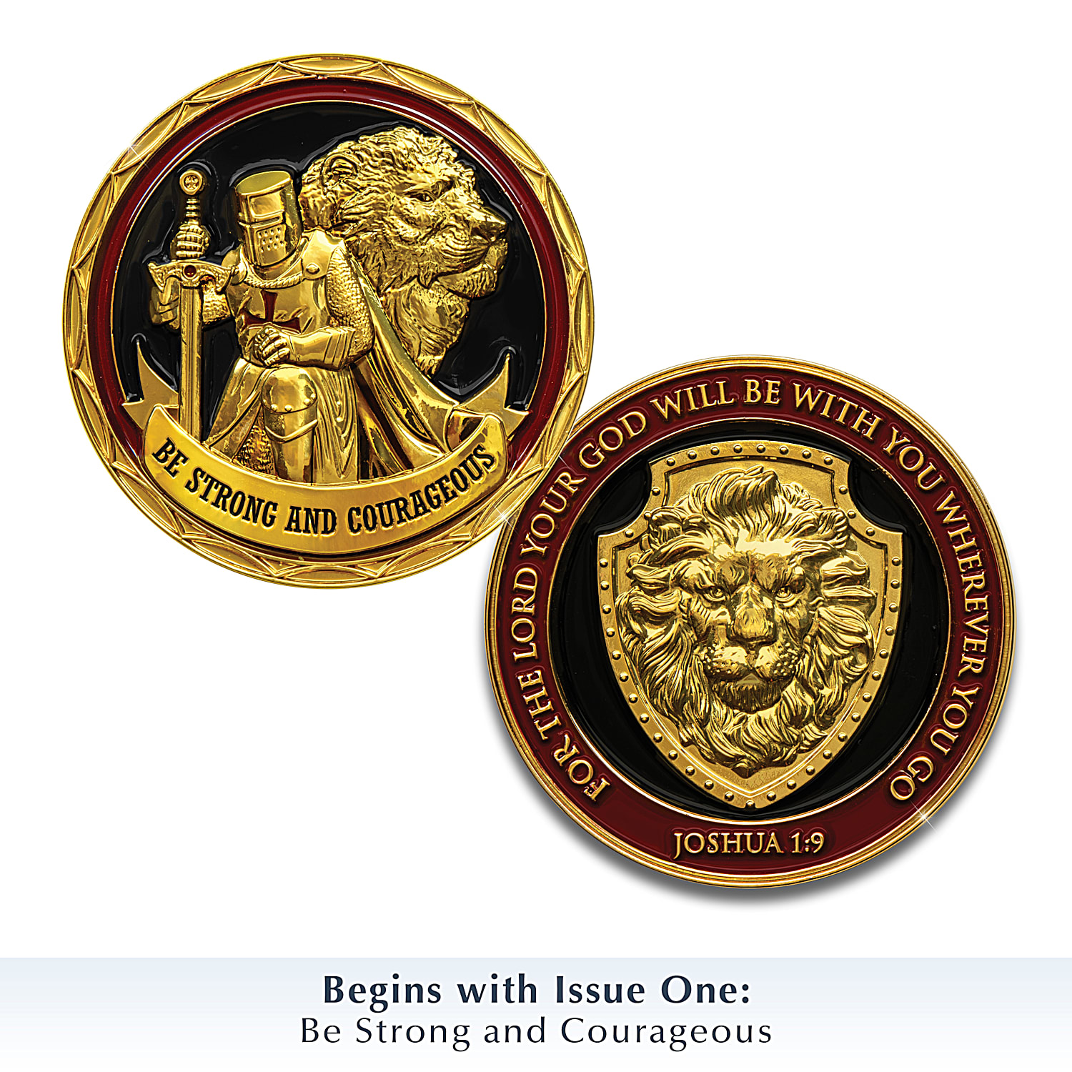 Knight Templar Challenge Coin-Honor Courage Integrity Medieval Collectible Coin