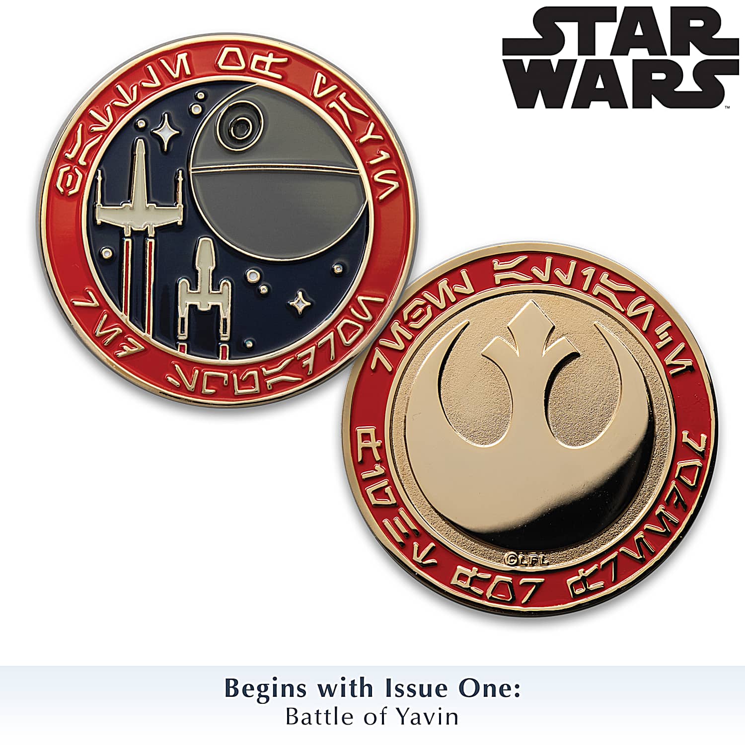 女性に人気！ Gold-Plated 24K WARS STAR Challenge With Enameled Medallions ピンズ・ピンバッジ・缶バッジ