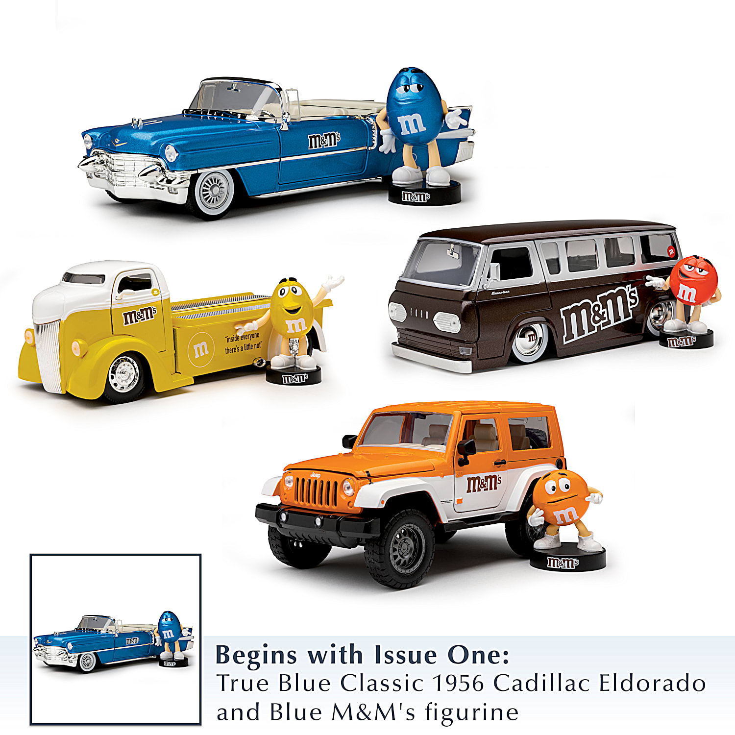 M MS 1 24 Scale Diecast Cars Featuring A 1956 Cadillac Eldorado A