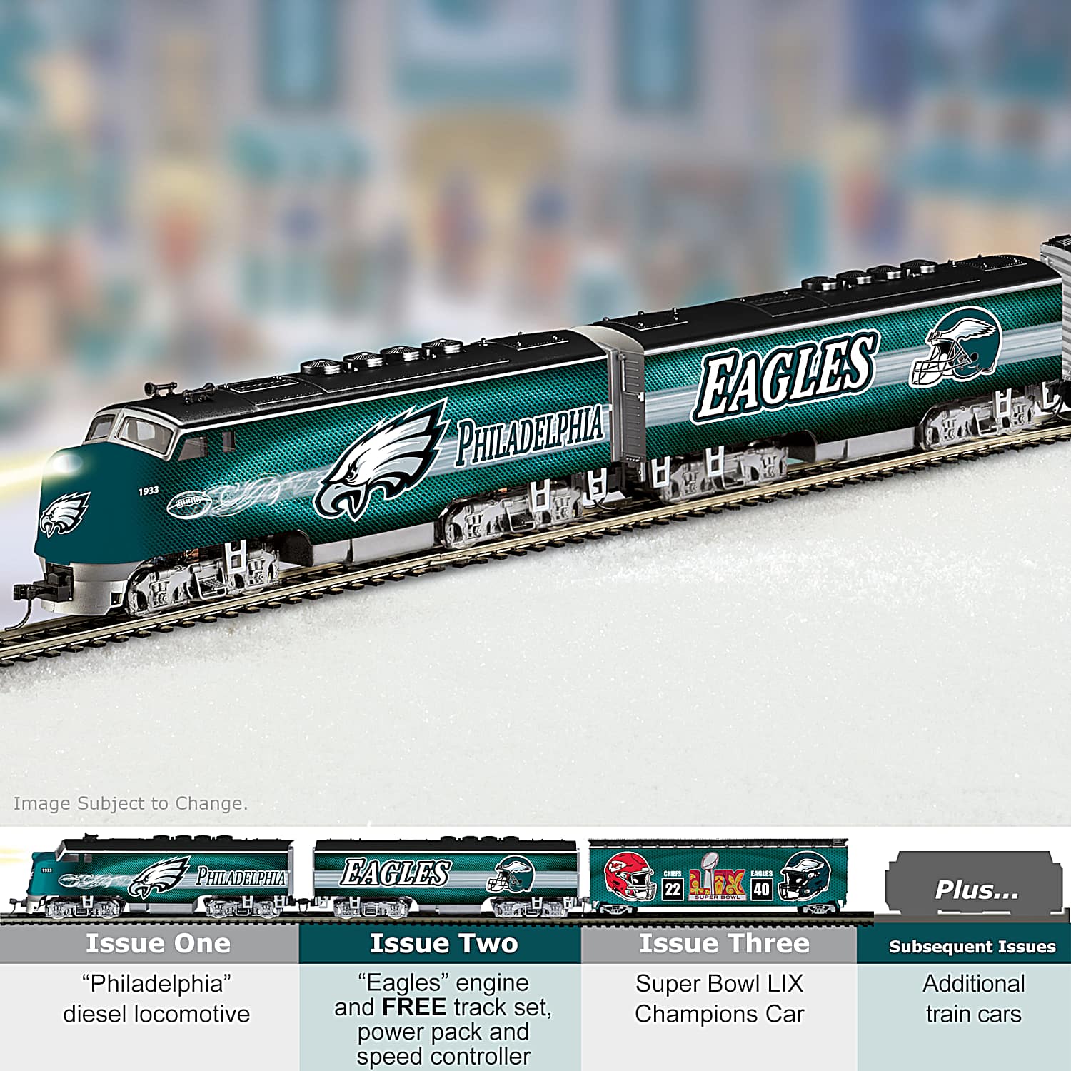 Philadelphia Eagles NFL Express Electric Train Collection